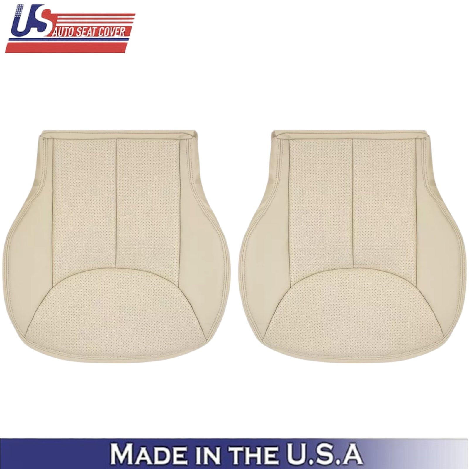 2003-2007 for Mercedes Benz R230 SL500 Front Seat Covers Genuine Leather Beige