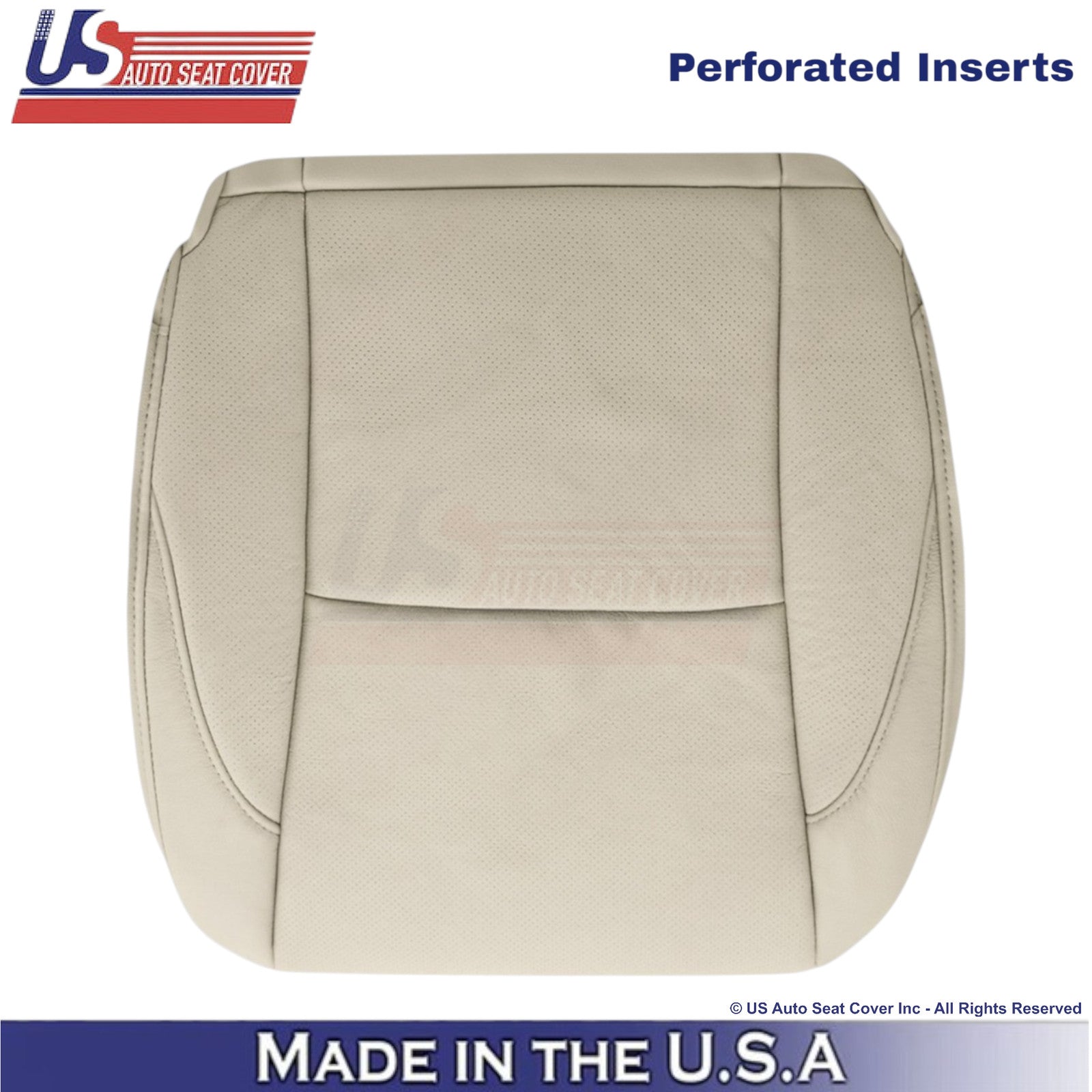 2007-2012 For Lexus ES350 Leather Perf. Front Driver Bottom Cover Parchment Tan