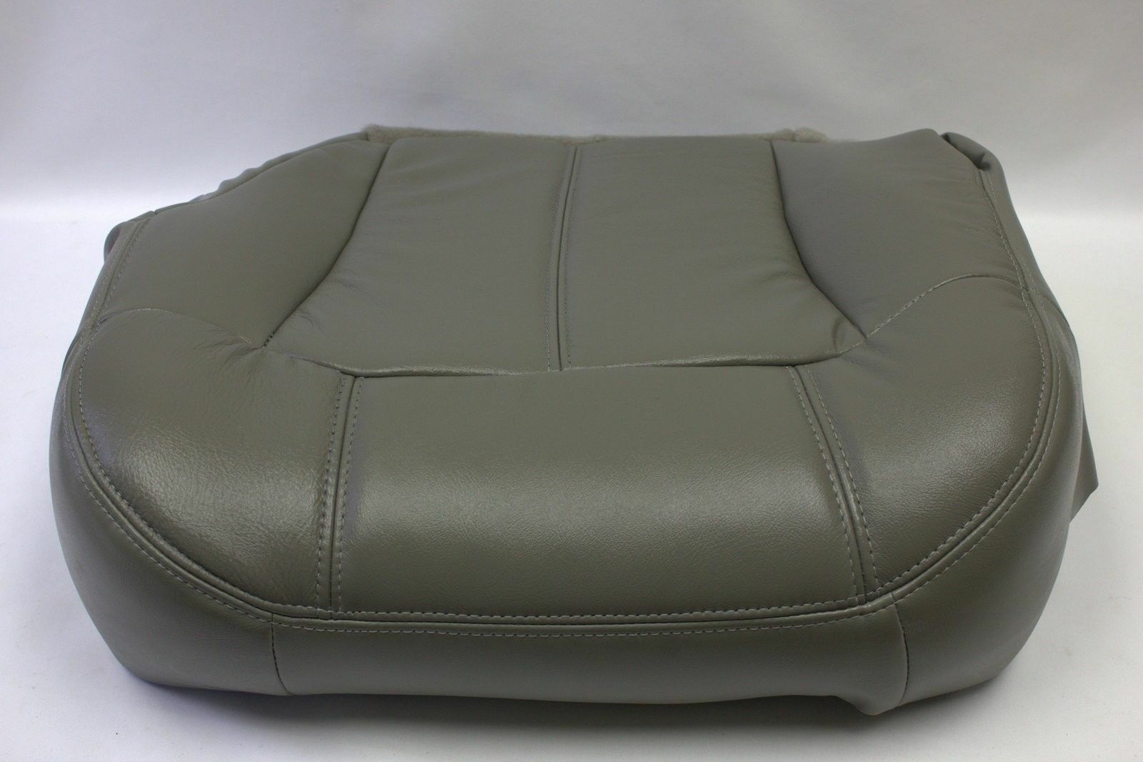 1999 2001 2002 Chevy Silverado Driver Bottom Leather Seat Cover Pewter
