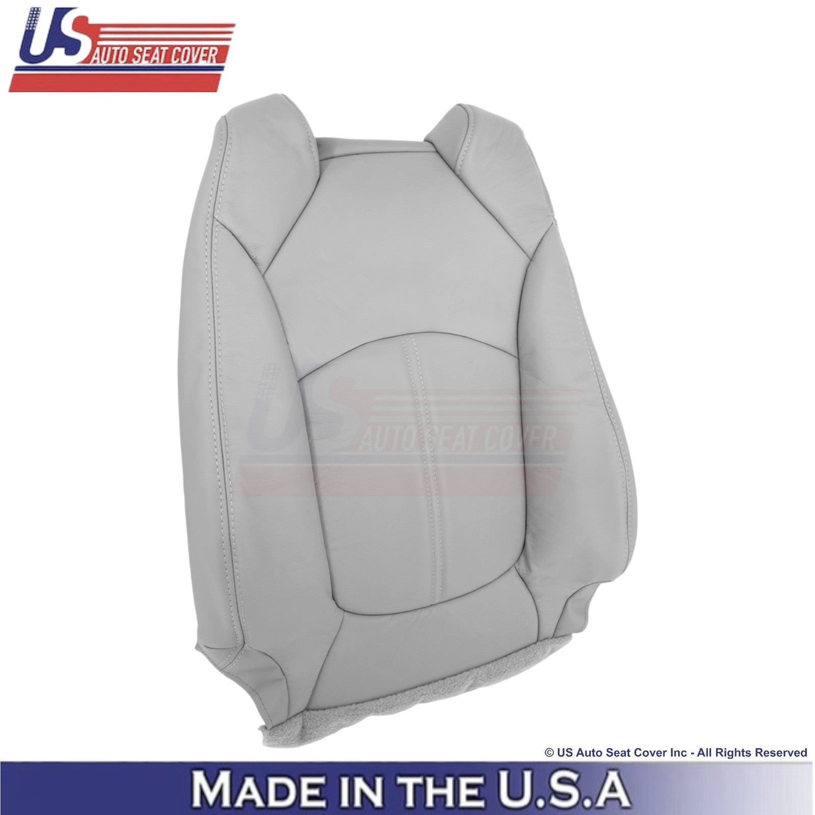 2013-2017 Fits Chevy Traverse Leatherette Front Top Seat Covers Light Titanium
