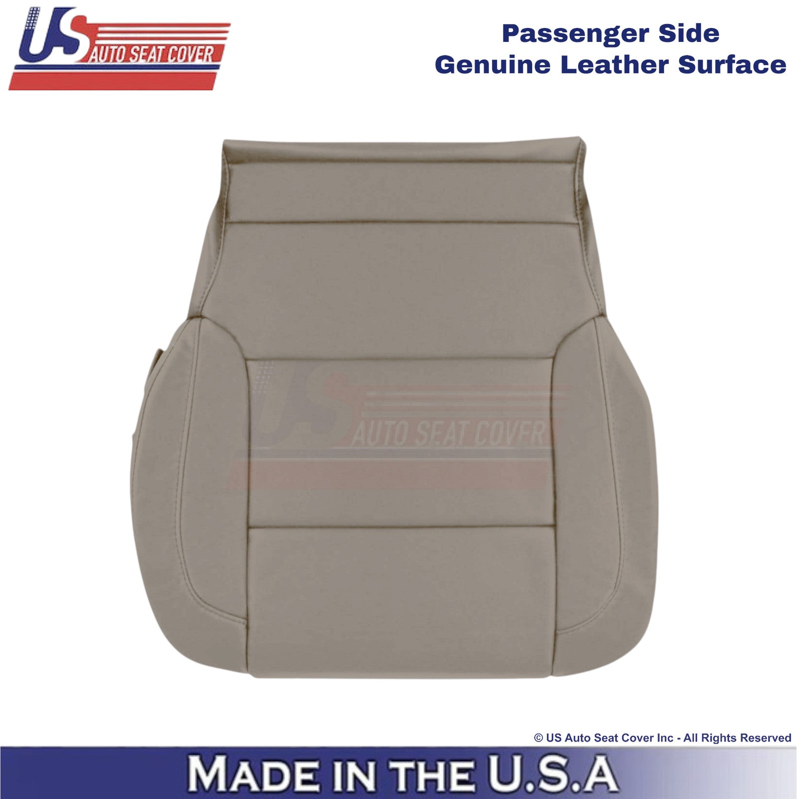 2014-2019 For Chevy Silverado 1500 Genuine Leather Passenger Bottom Cover Dune