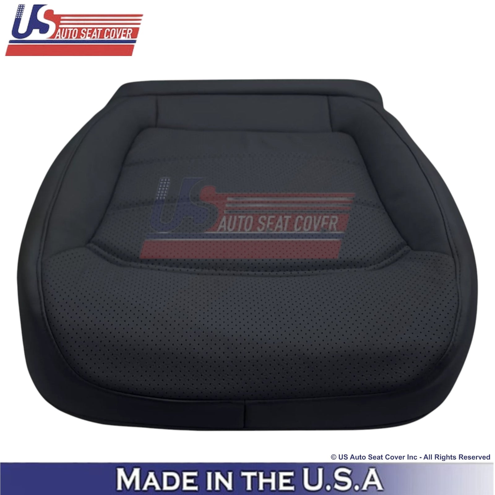 2012-2020 For Volkswagen Passat Genuine Leather Driver Bottom Seat Cover Black