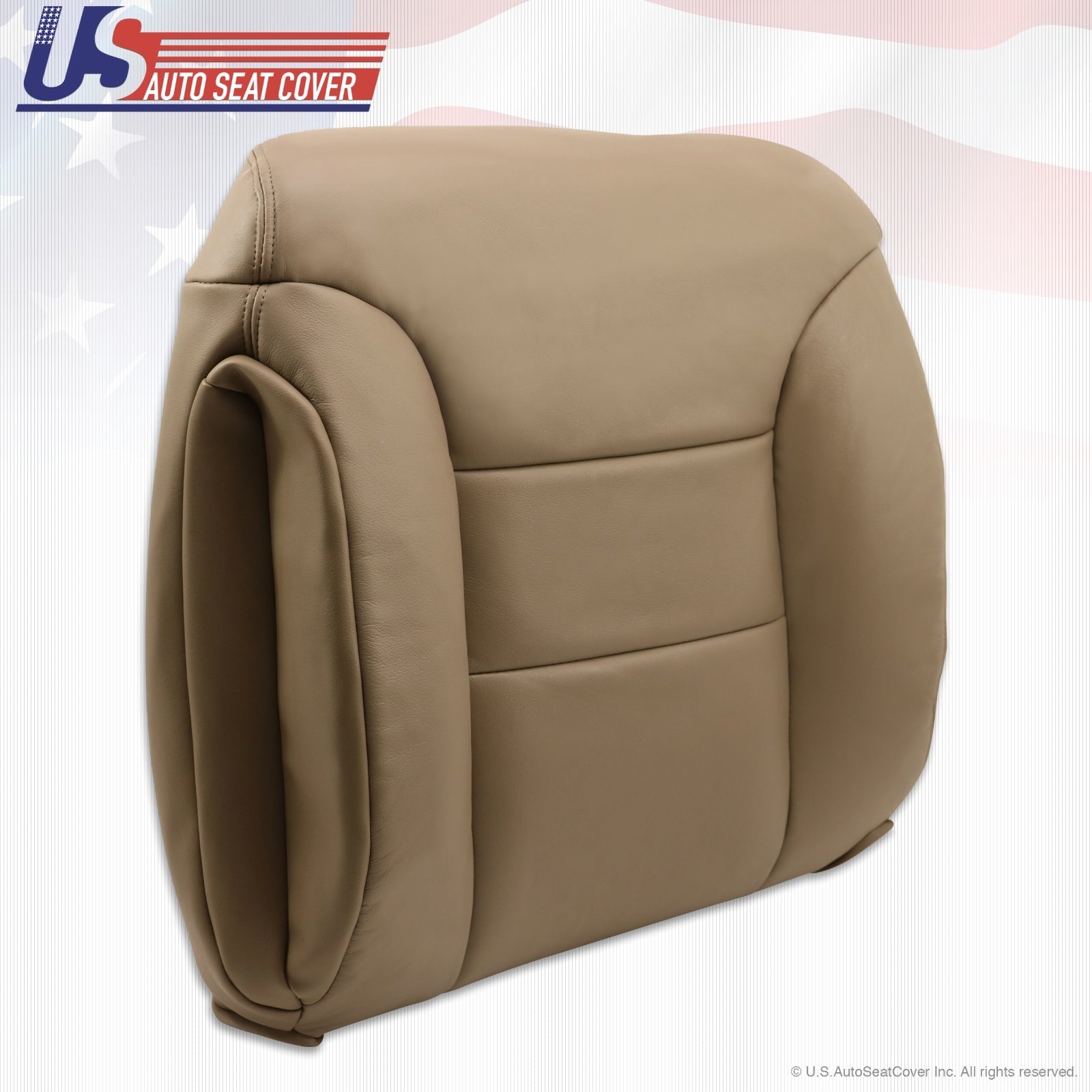 1995 to1999 Chevy Tahoe Passenger Upper top Lean Back Leather Seat Cover Tan