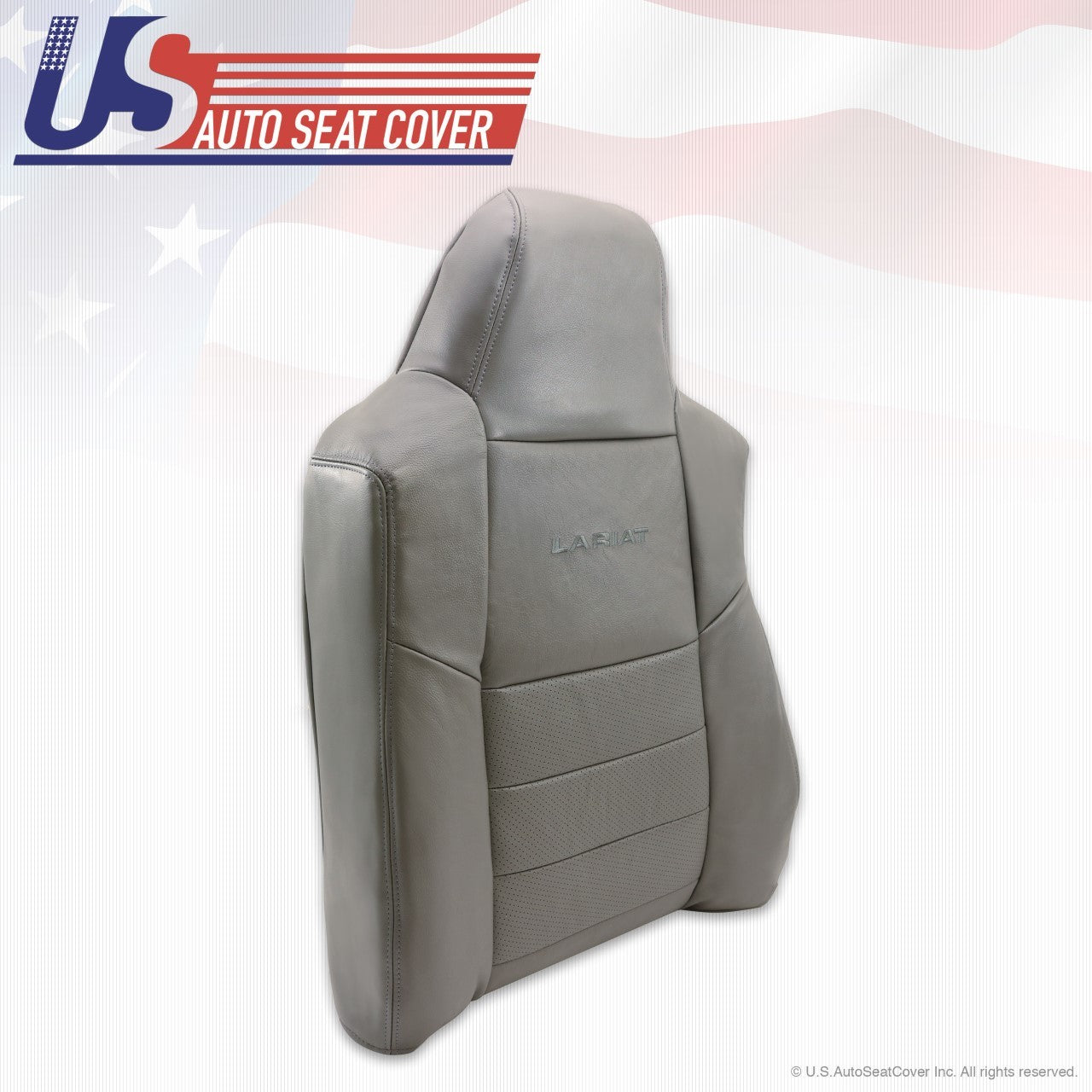 2002 - 2007 Ford F-250 F-350 Passenger Bottom & Top Gray perforated Leather Seat