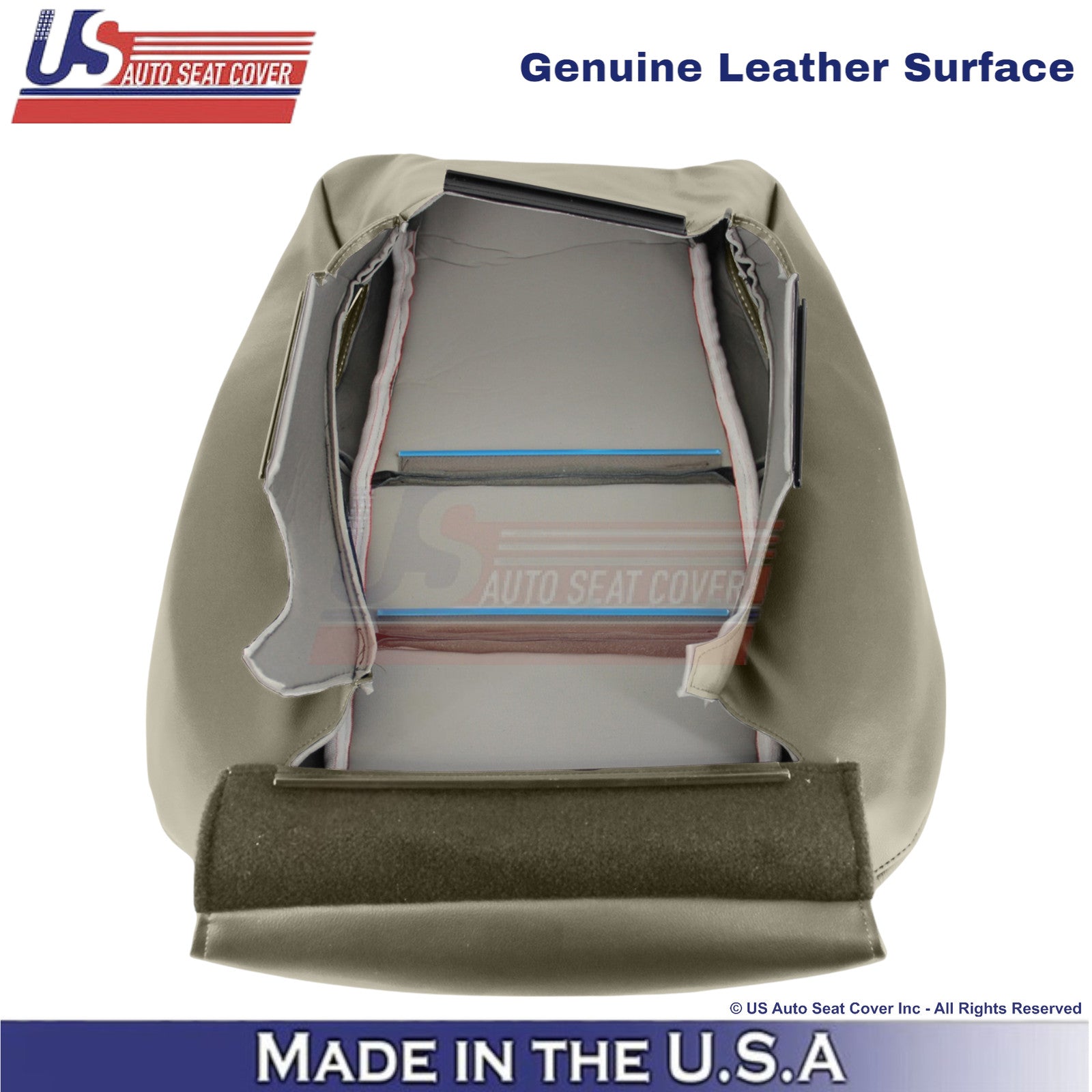 2011-2022 For Dodge Durango Genuine Leather Top Seat Covers Light Frost Beige
