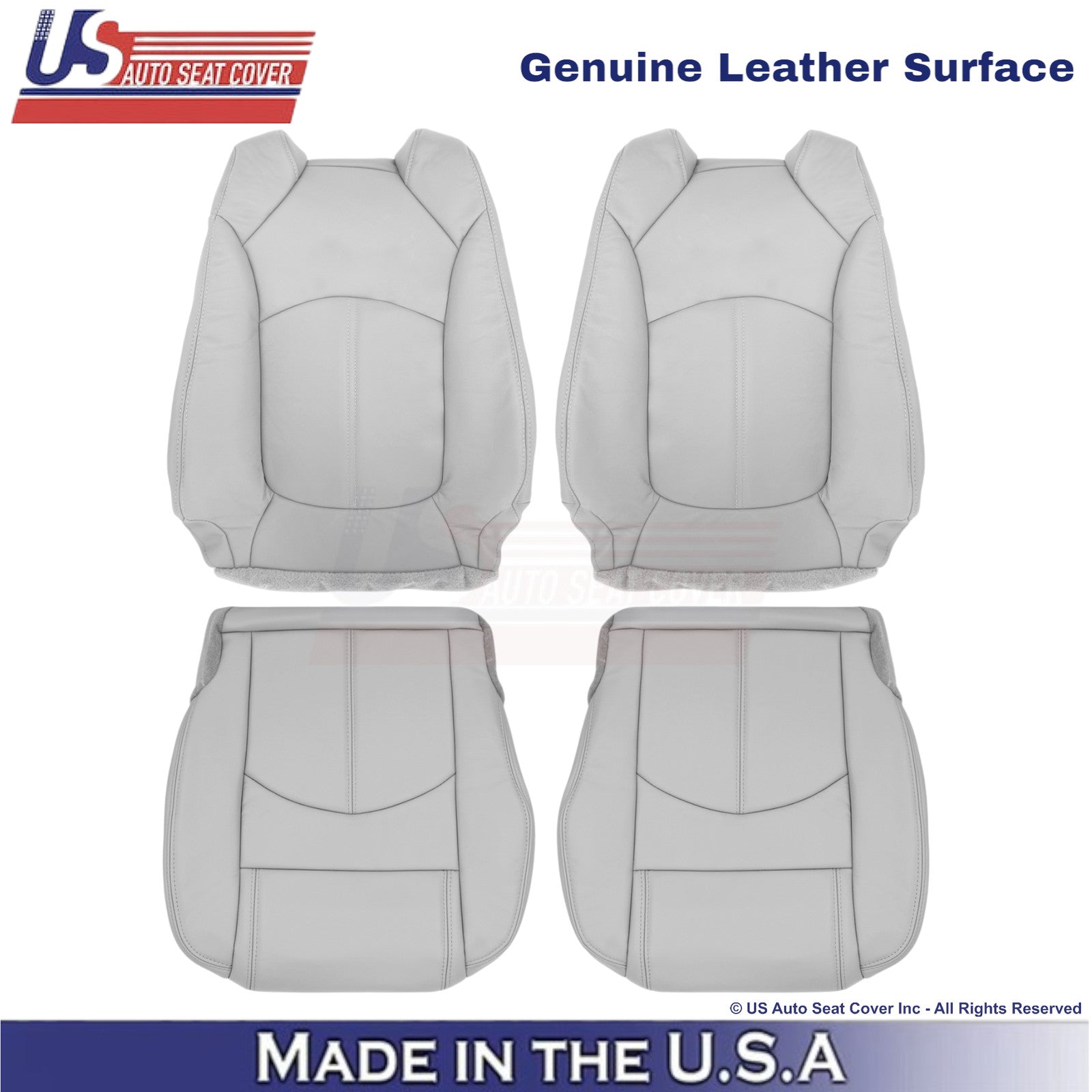 2013-2016 Fits GMC Acadia Genuine Leather Front Replacement Covers Lt. Titanium