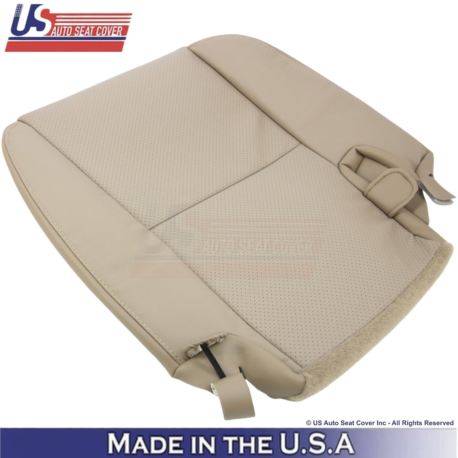 2011 Fits Toyota Tundra Leather Perf. Rear Bottom Replacement Covers Sand Beige