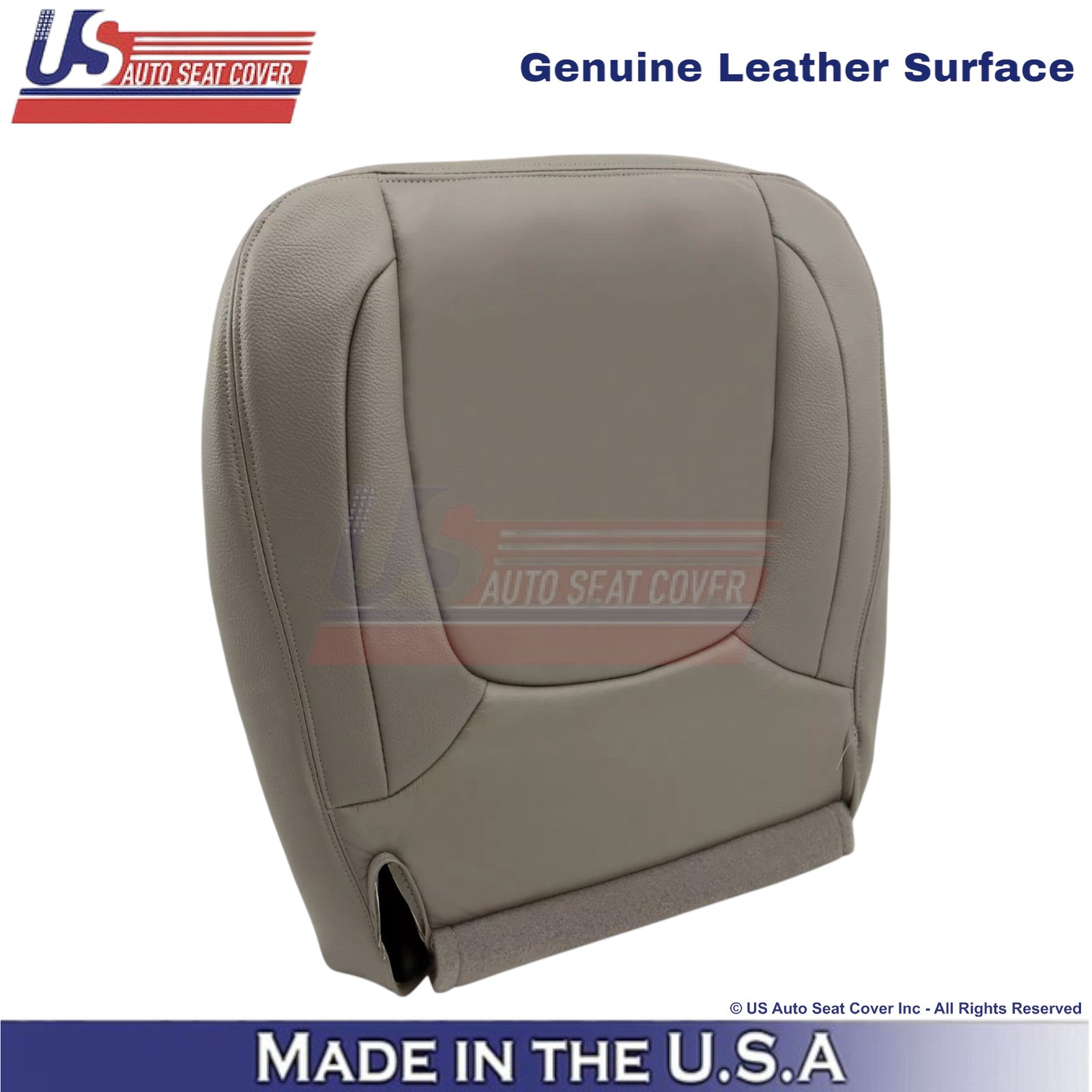 2004-2005 For Dodge Ram 2500 Laramie Leather Driver Bottom Seat Cover Taupe