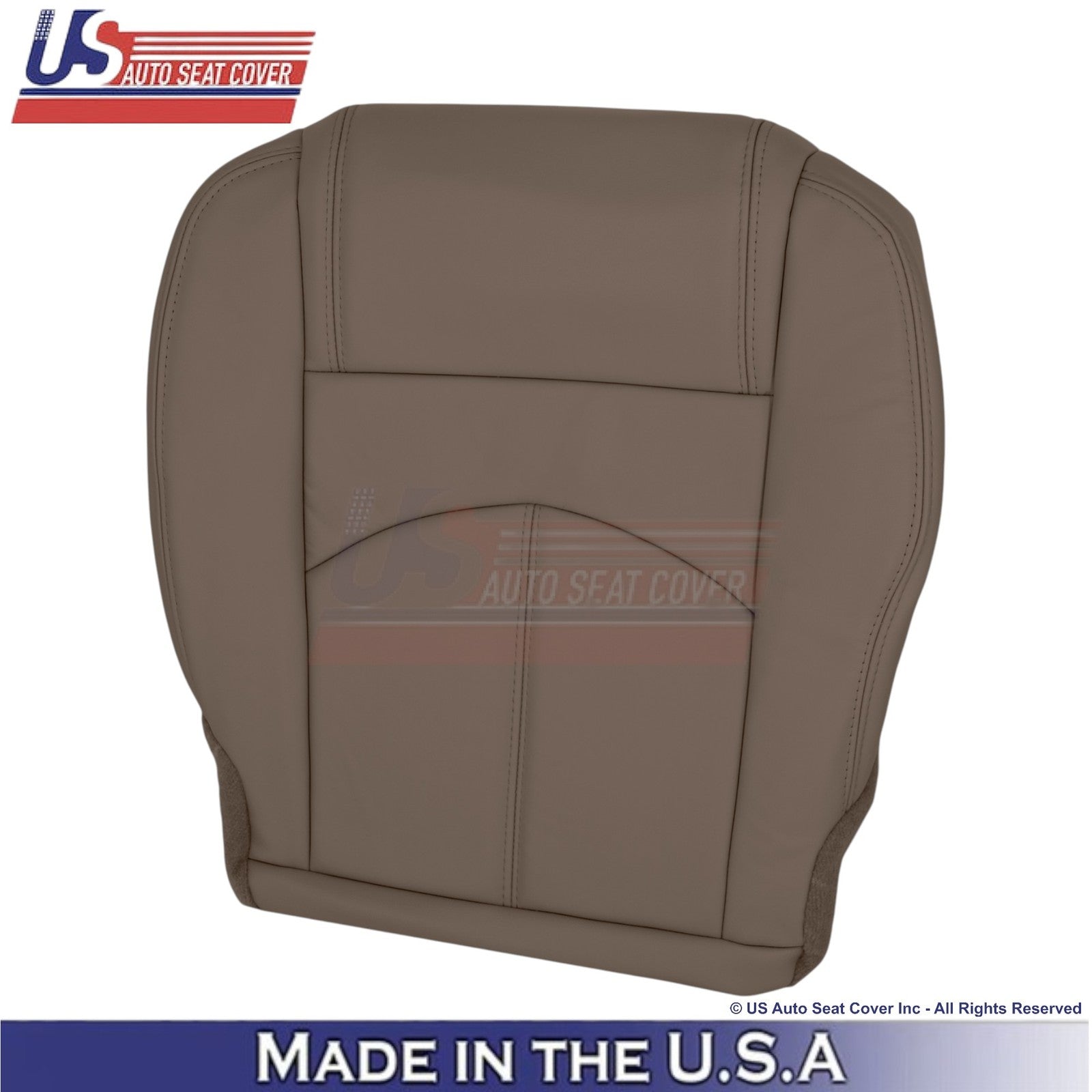 2013-2016 Fits GMC Acadia Leatherette Front Replacement Seat Covers Dk. Cashmere