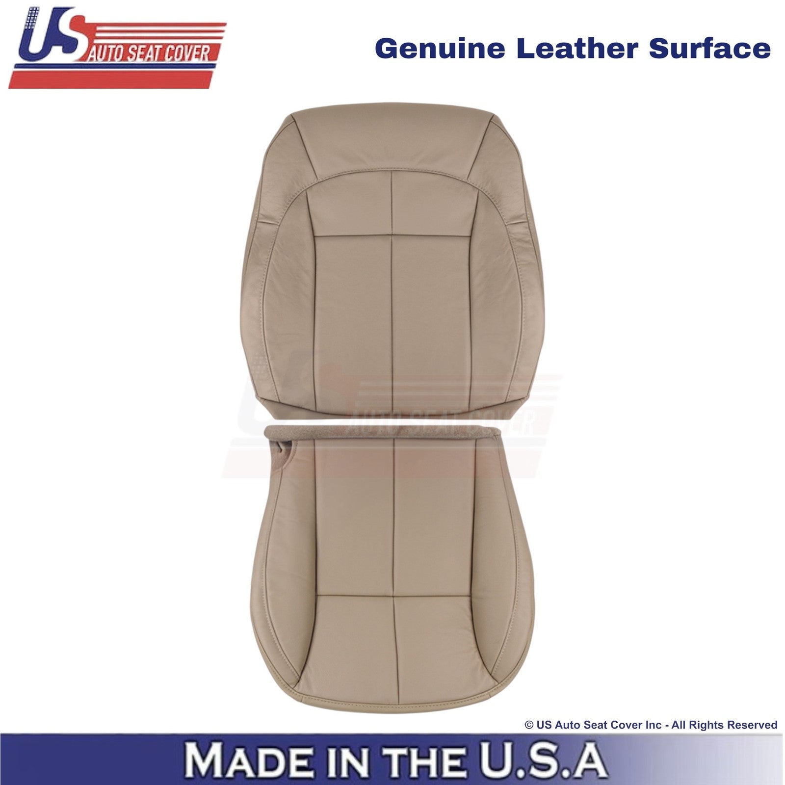 2001-2004 For Jeep Grand Cherokee Genuine Leather Front Covers Sandstone Beige
