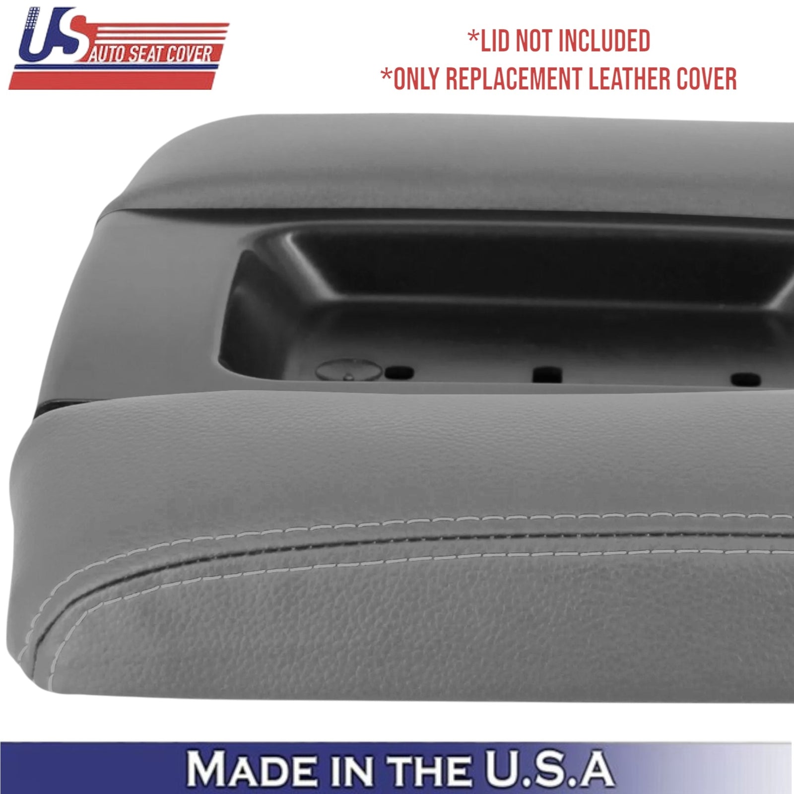 2014-2019 For Chevrolet Silverado Leather Center Console Lid Cover Dk Ash (Gray)
