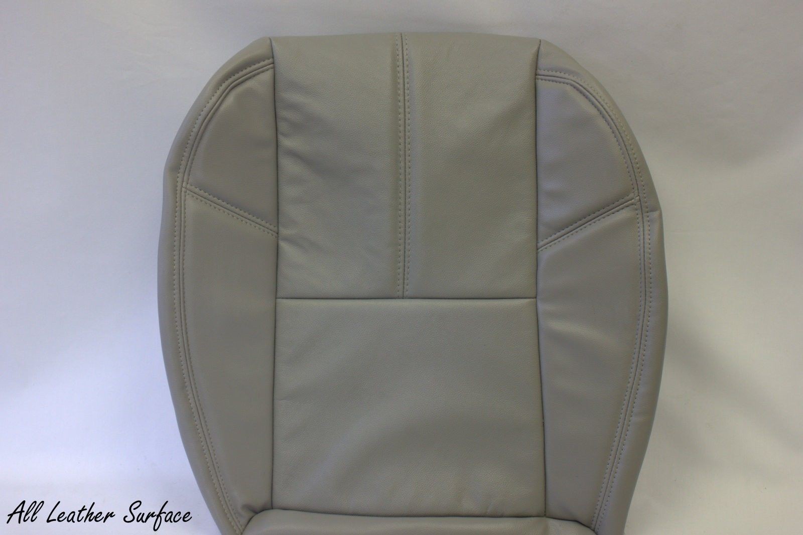 2007 to 2012 Chevy Silverado Driver Bottom Leather Seat Cover Gray