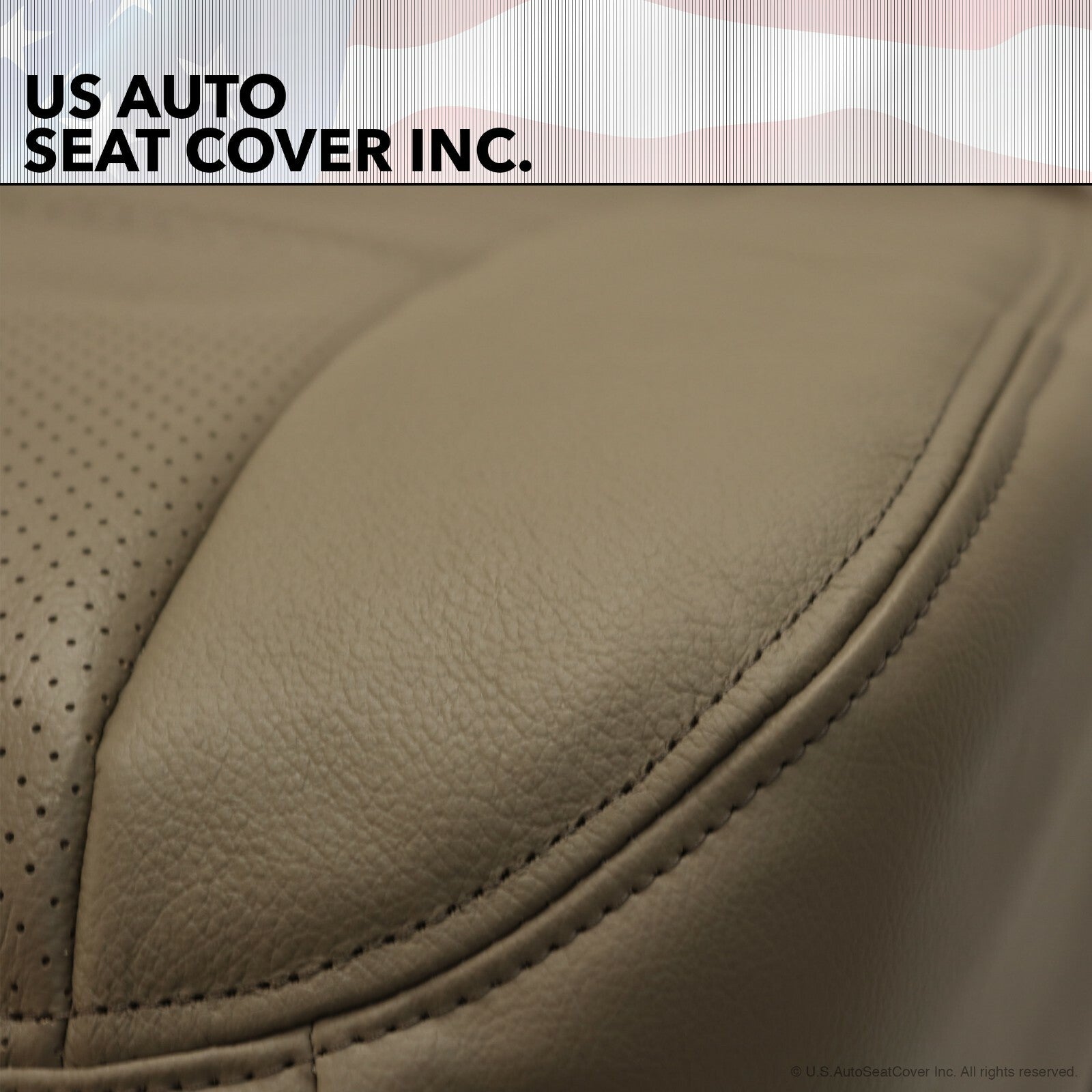 2003 Ford F-250 Lariat Driver Bottom Leather Seat Cover Med Parchment Perforated