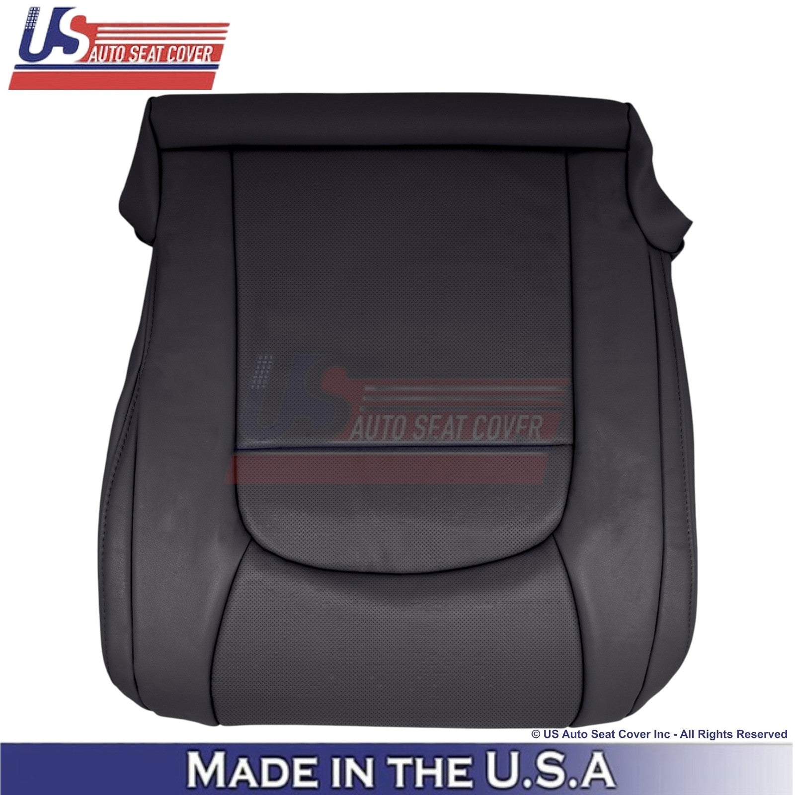 2008-2021 For Toyota Land Cruiser Genuine Leather Perf Front Bottom Covers Black