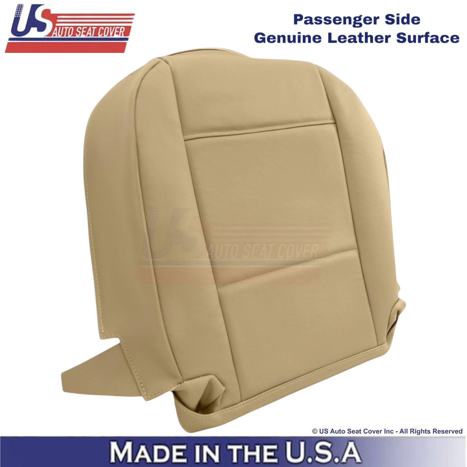 1998-2005 For BMW 3 Series E46 Genuine Leather Passenger Bottom Seat Cover Beige