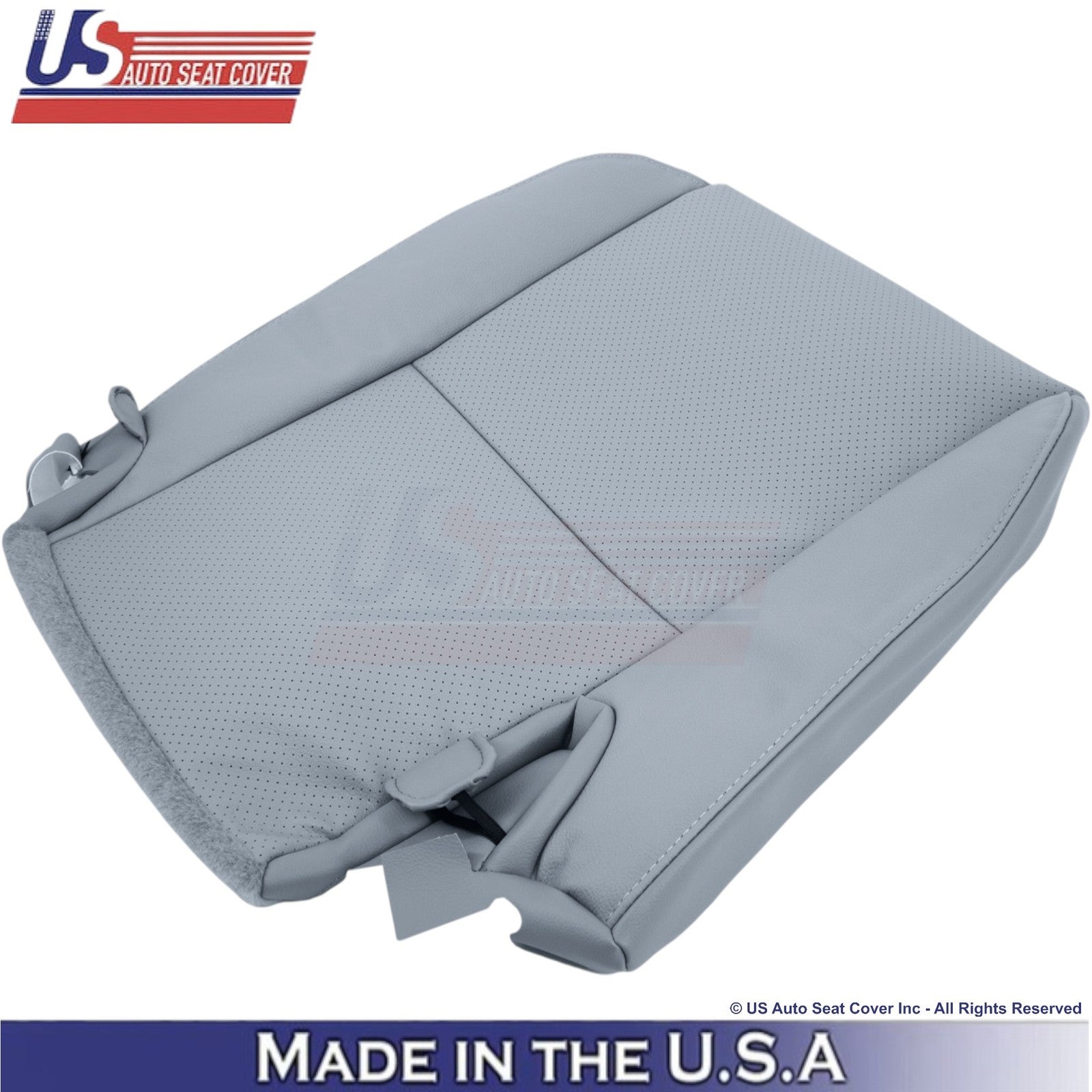 2007-2013 Fits Toyota Tundra Leatherette Perf. Rear Bottom Seat Covers Graphite