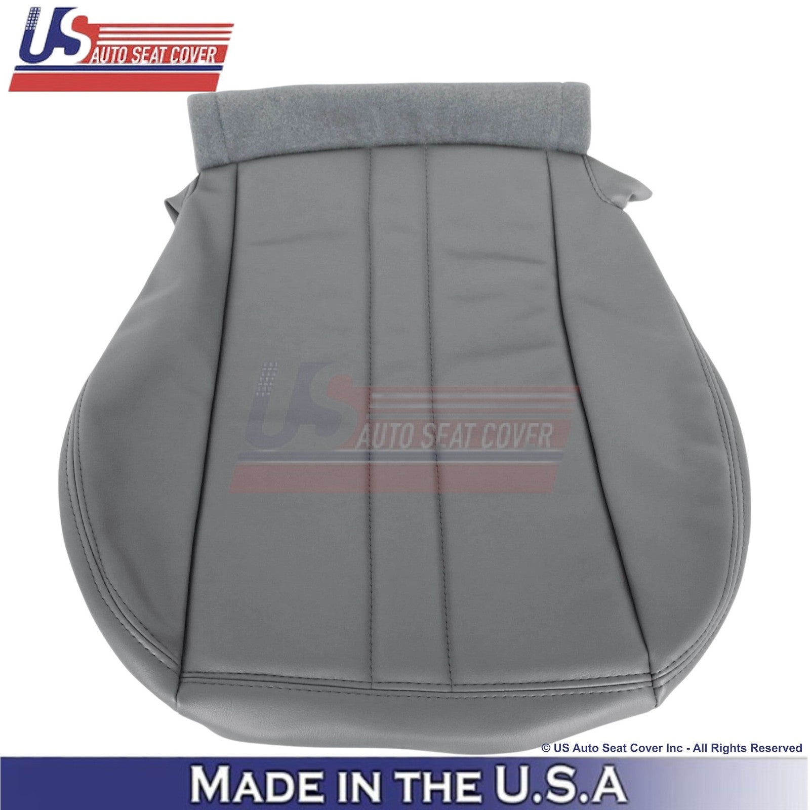 1996-2025 Fits Chevrolet Express Bottom Leatherette Seat Covers Medium Pewter