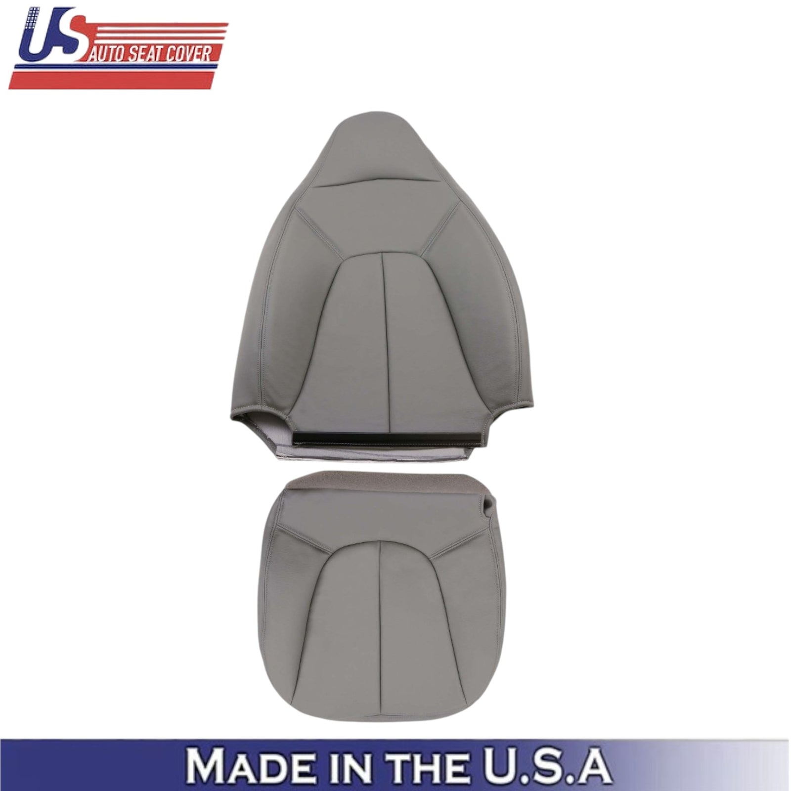 1997-2002 For Ford Expedition XLT Eddie Bauer Leather Passenger Side Covers Gray