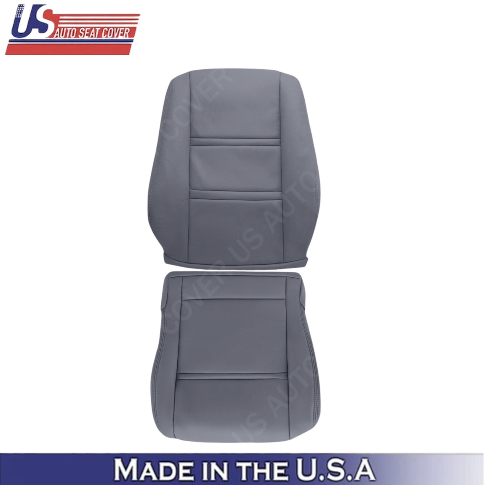 1990-1997 For Toyota Land Cruiser Leather Driver Side Seat Covers Bluish Gray