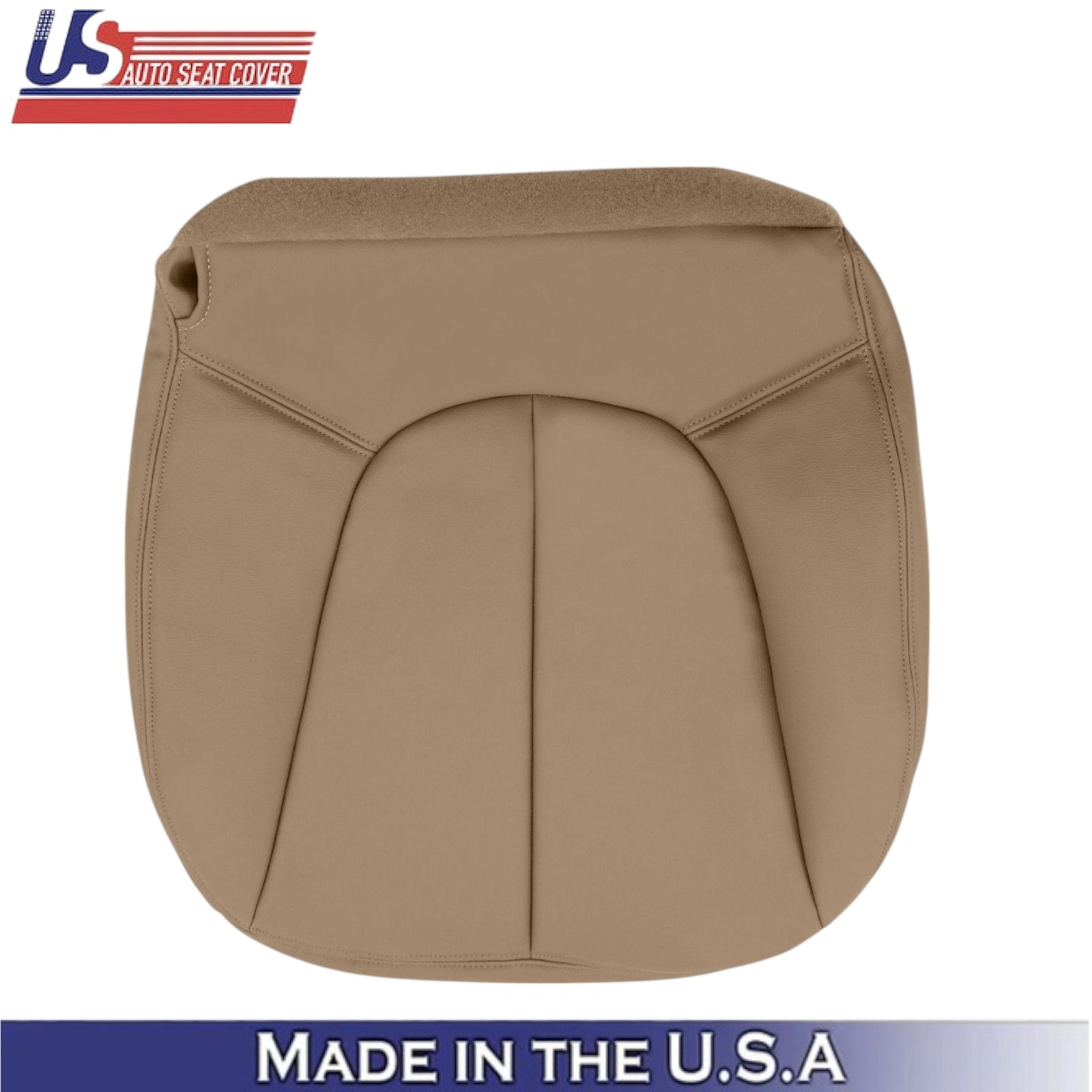 1997-2002 For Ford Expedition XLT Eddie Bauer Leather Front Bottom Covers Tan