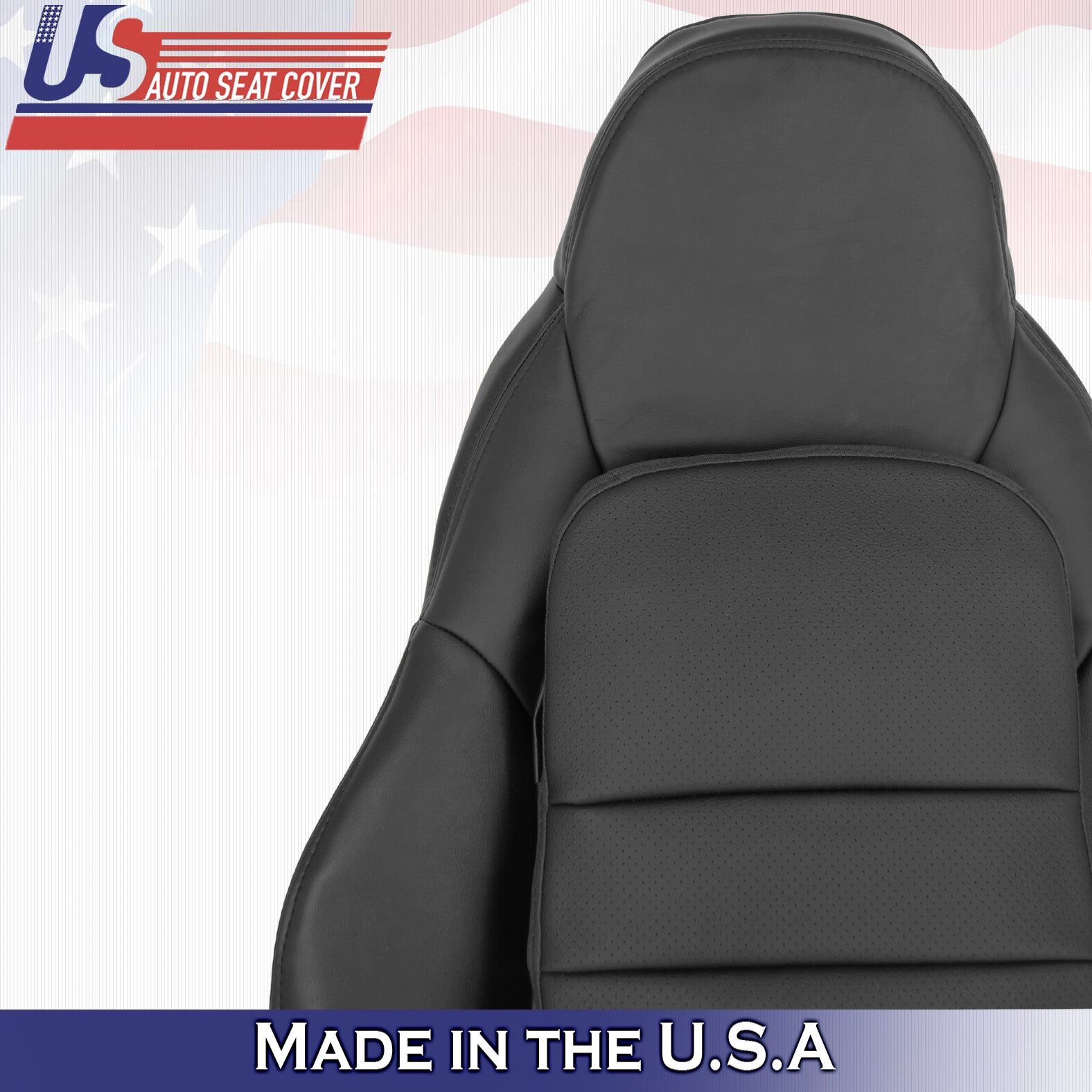 2005 to 2013 For Chevy Corvette C6 Front Set Tops & Bottoms Leather Seat Covers