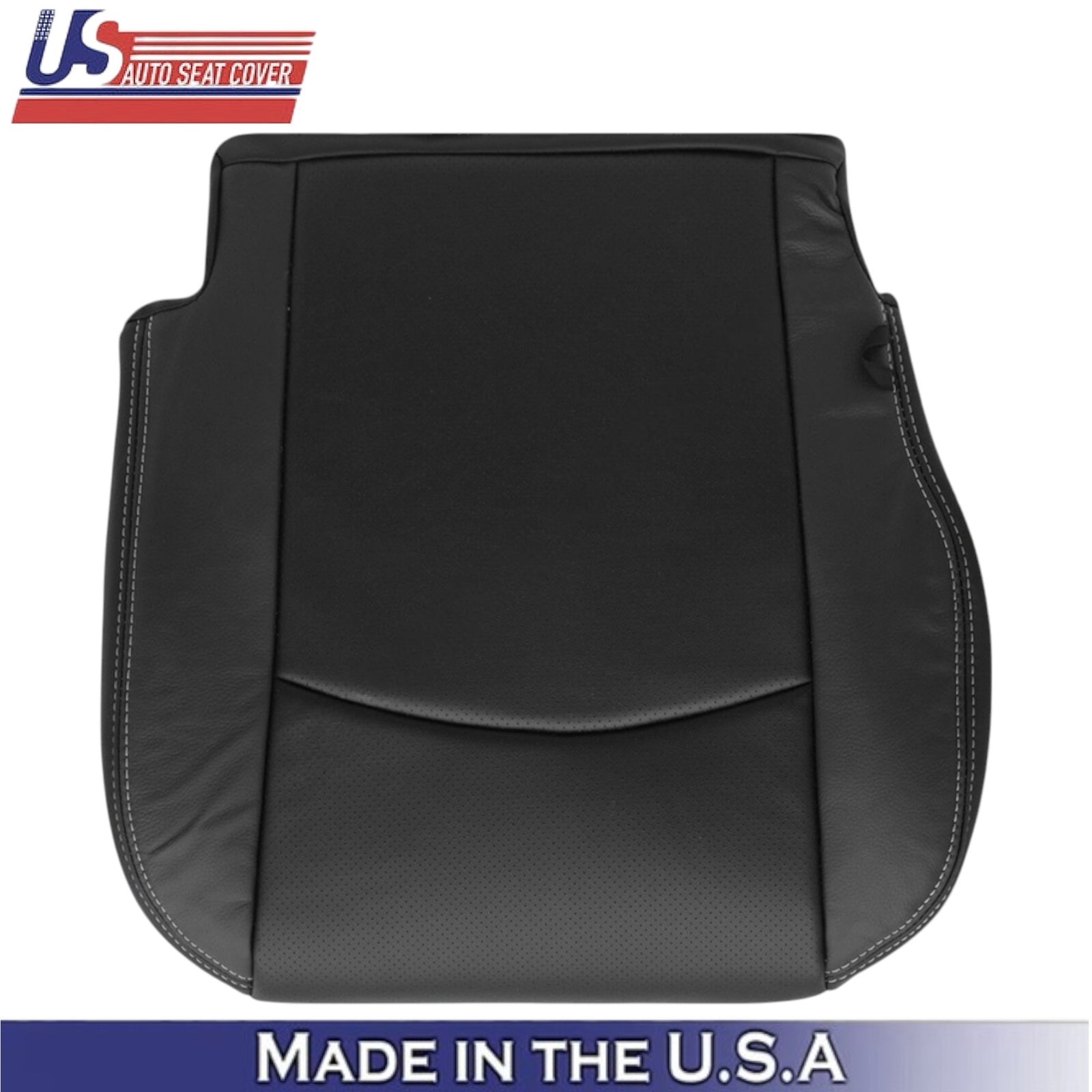2013-2018 For Dodge Ram 2500 Leatherette Passenger Side Covers Black-White Stch