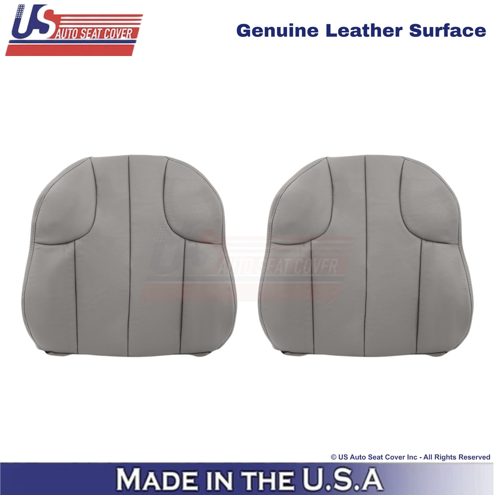 1999-2001 For Jeep Grand Cherokee Genuine Leather Front Top Seat Covers Taupe