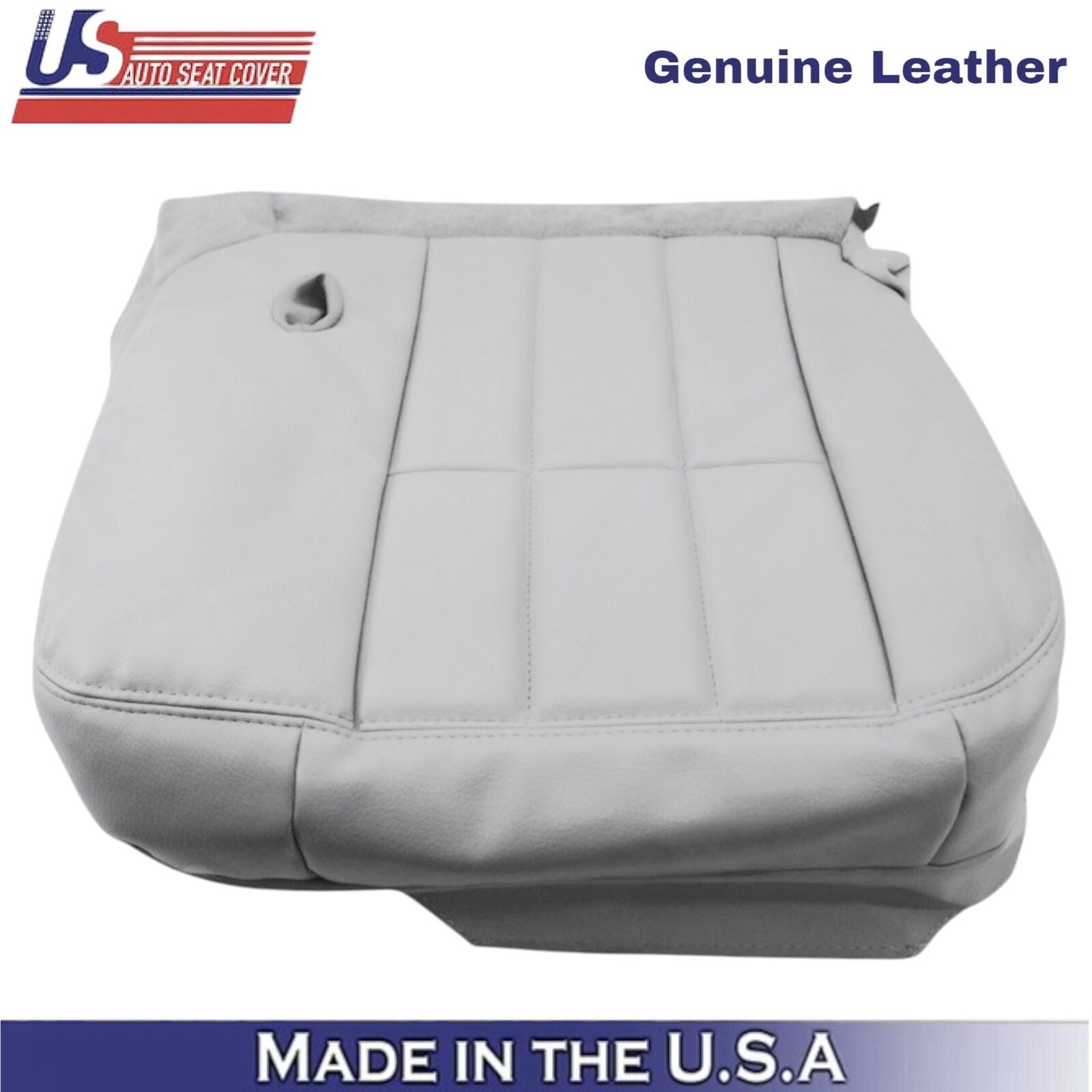 2003-2005 For Mercury Grand Marquis Leather Driver Bottom Seat Cover Light Flint