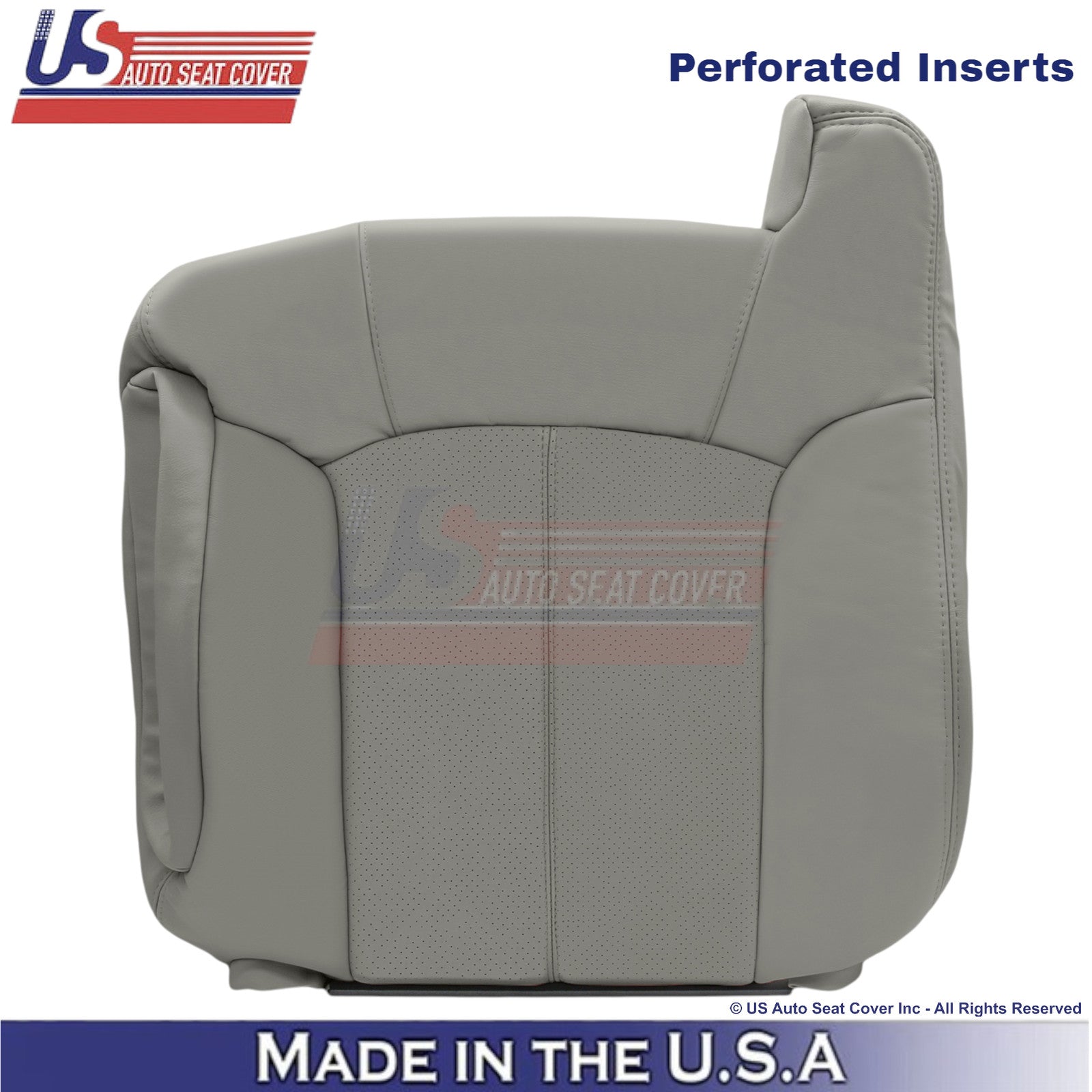 2002 For Cadillac Escalade Leatherette Driver Top Seat Cover Pewter Gray