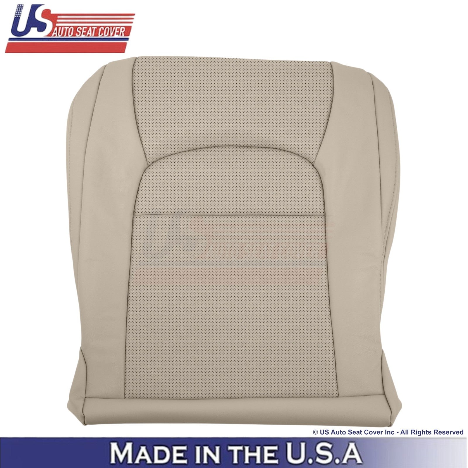 2008-2021 For Toyota Land Cruiser Genuine Leather Perf. Front Bottom Covers Tan