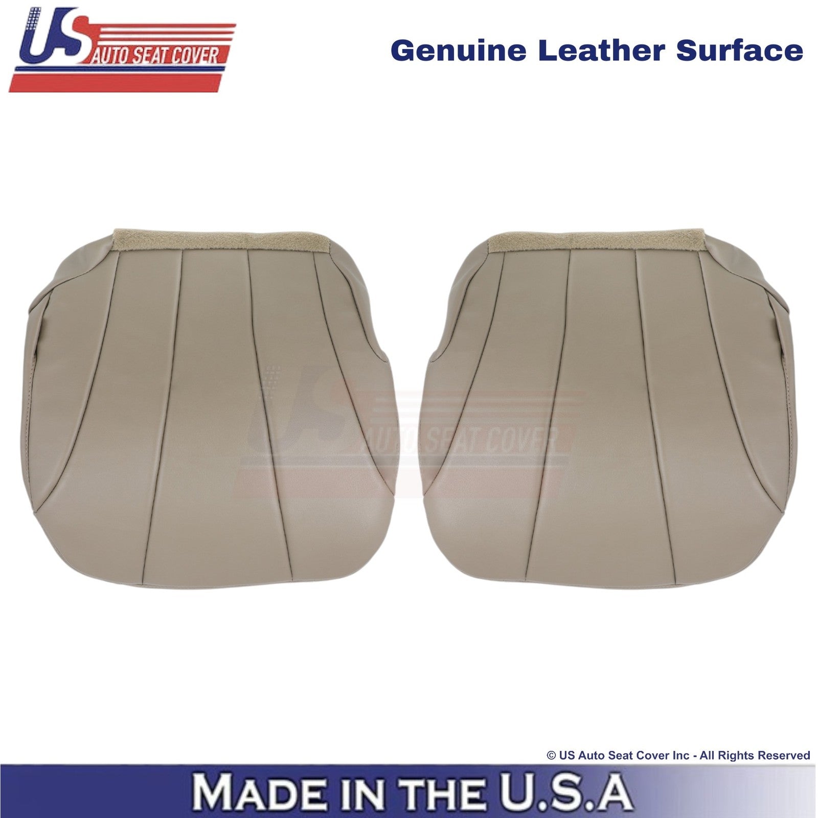 2001-2002 For Chevy Silverado W/T Leather Front Bottom Covers Medium Neutral