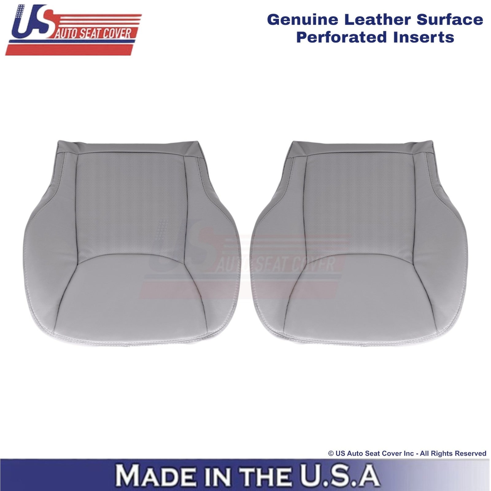 1999-2006 Fits Mercedes-Benz S-Class Genuine Leather Half Perf Bottom Covers Ash