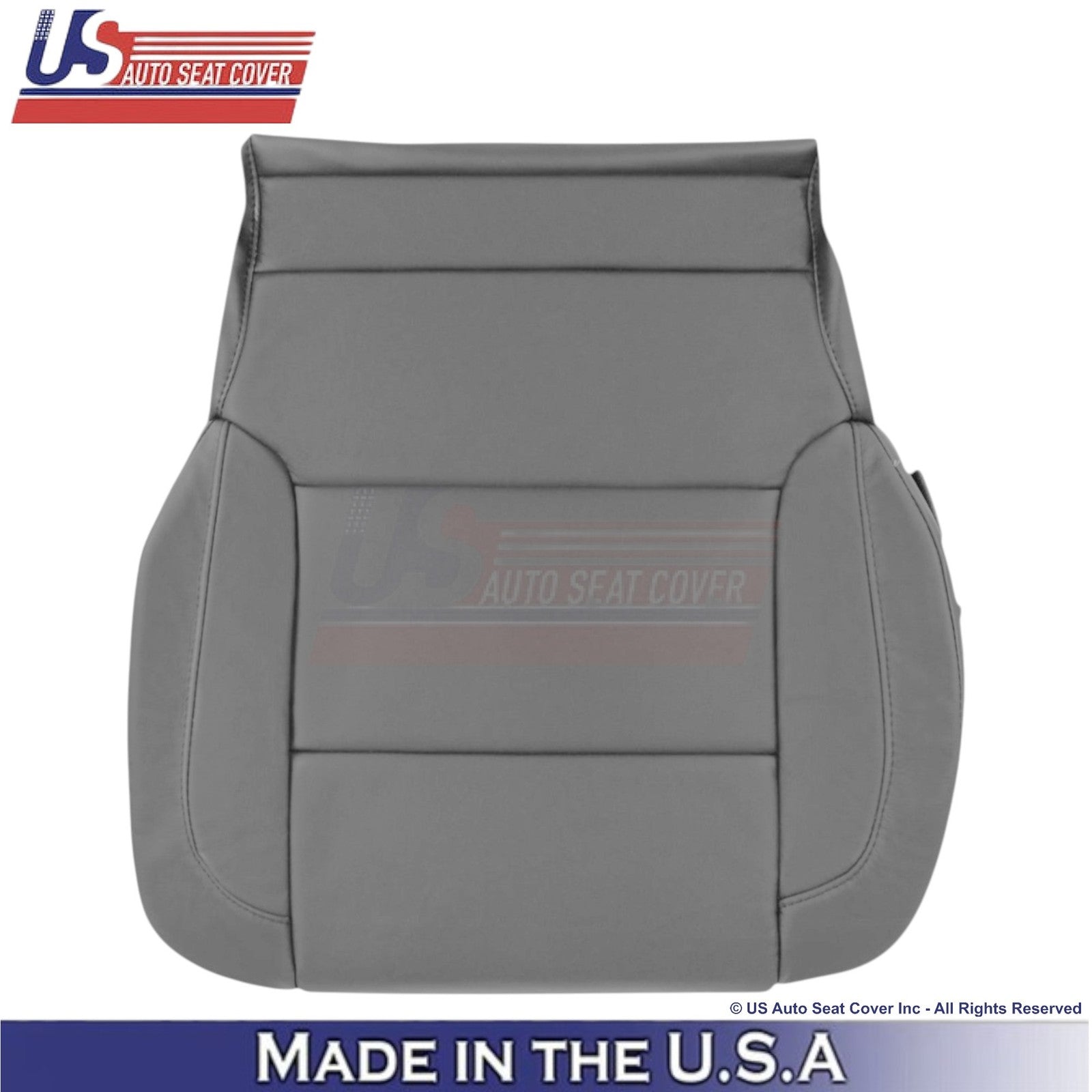 2014-2019 For Chevy Silverado 1500 LT Leatherette Driver Side Seat Covers Gray
