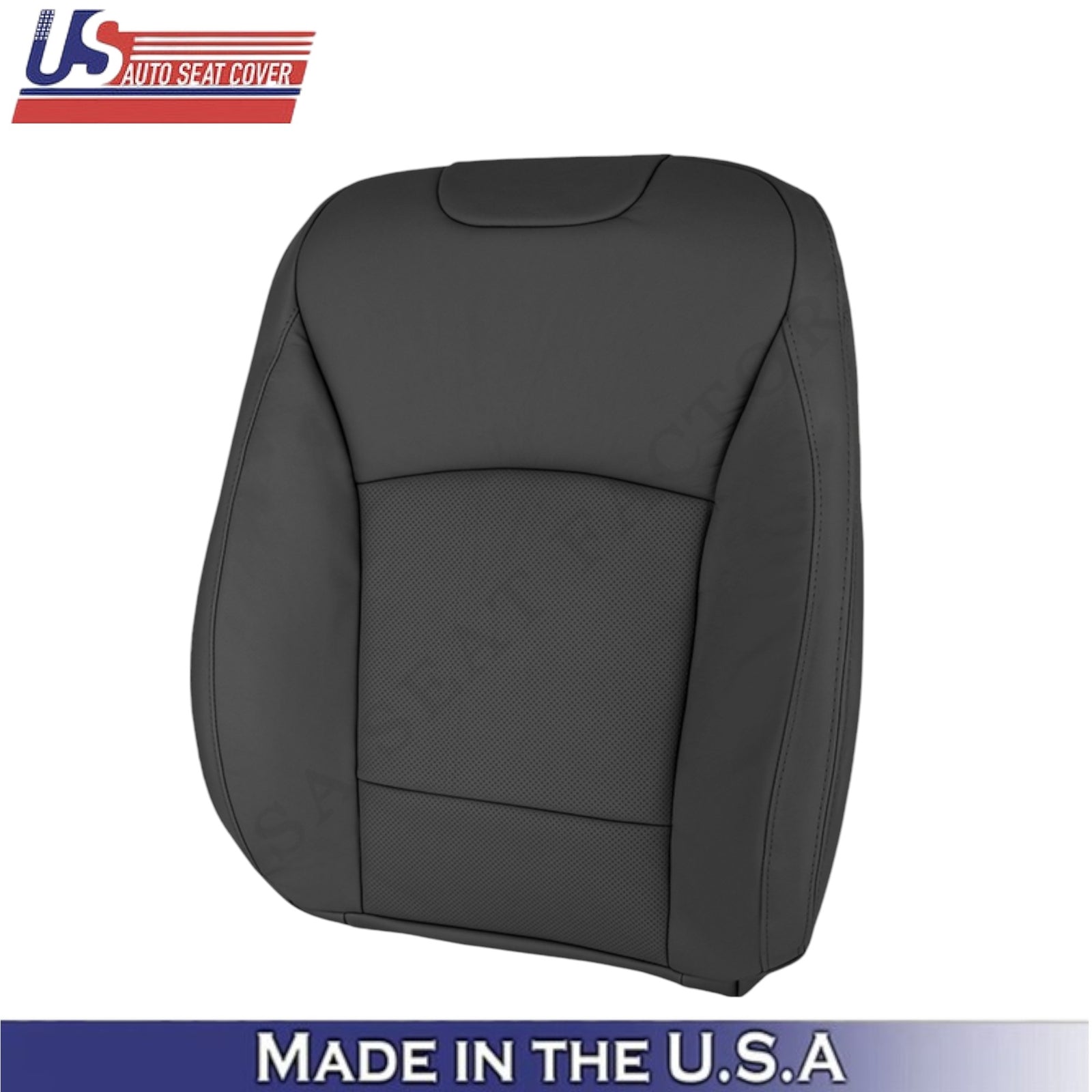 2015-2017 For Subaru Outback Leatherette Passenger Side Seat Covers Slate Black