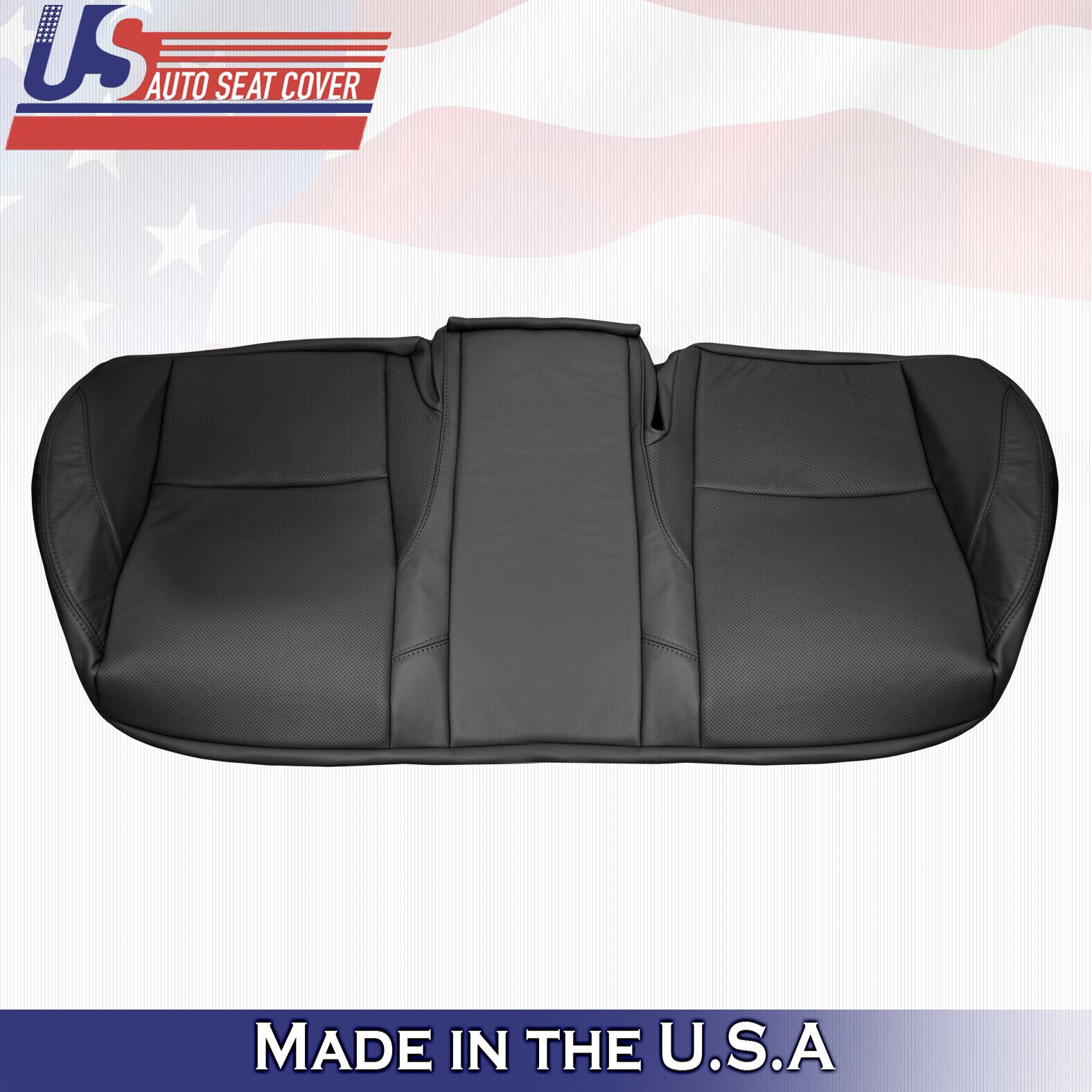 Fits 2007 - 2012 Lexus ES350 Rear Bench Bottom Perforated Leather Cover Black
