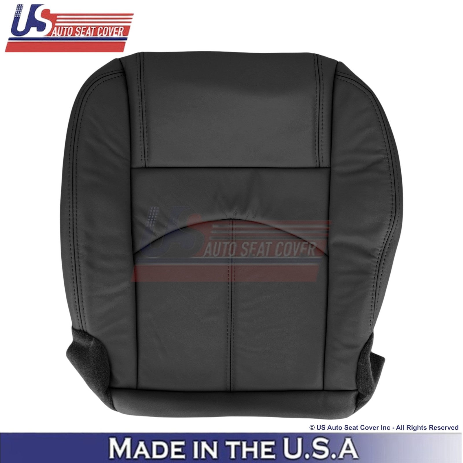 2013-2016 Fits GMC Acadia Genuine Leather Front Replacement Seat Covers Ebony