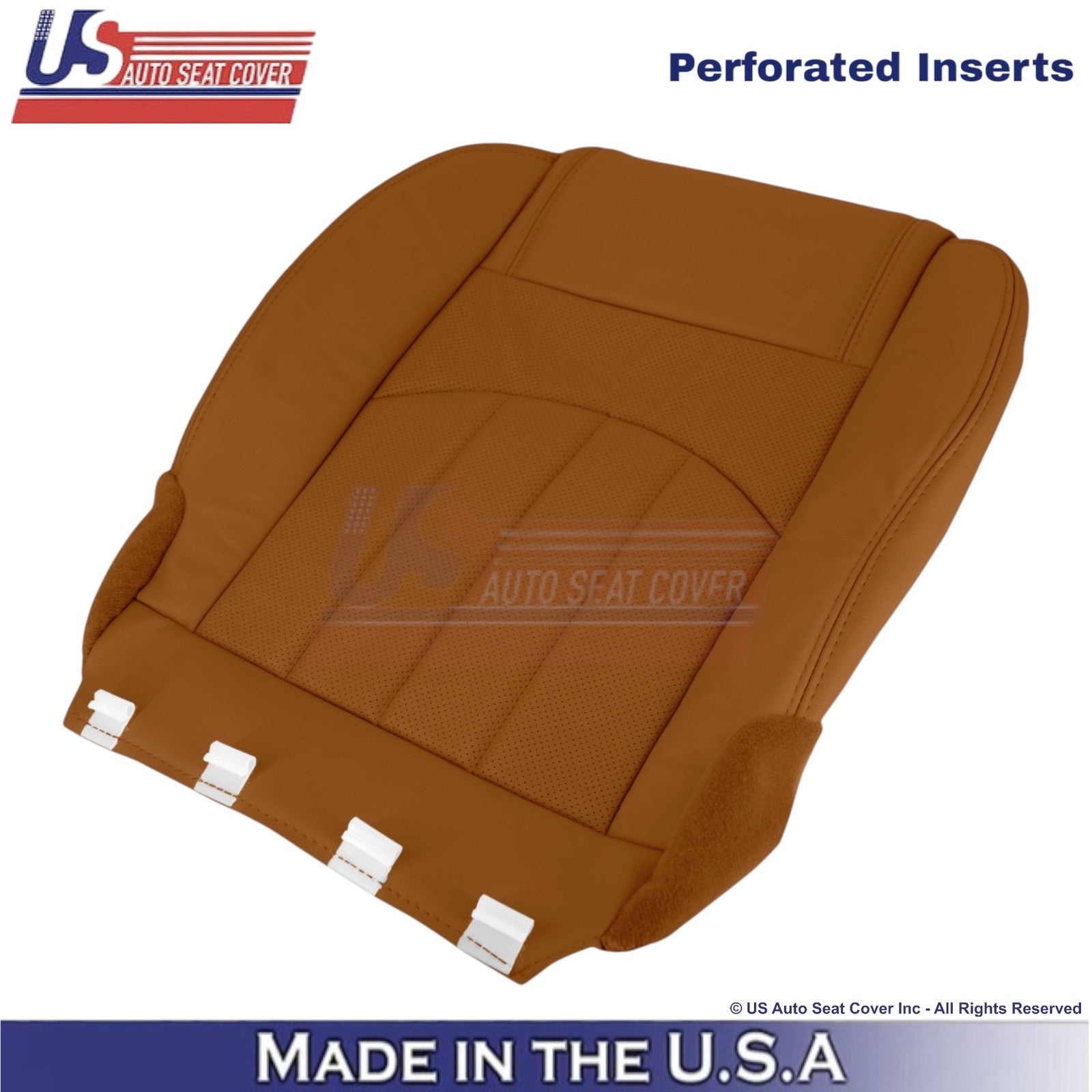 2013-2014 Fits Chevy Traverse Leather Perforated Front Replacement Covers Mojave