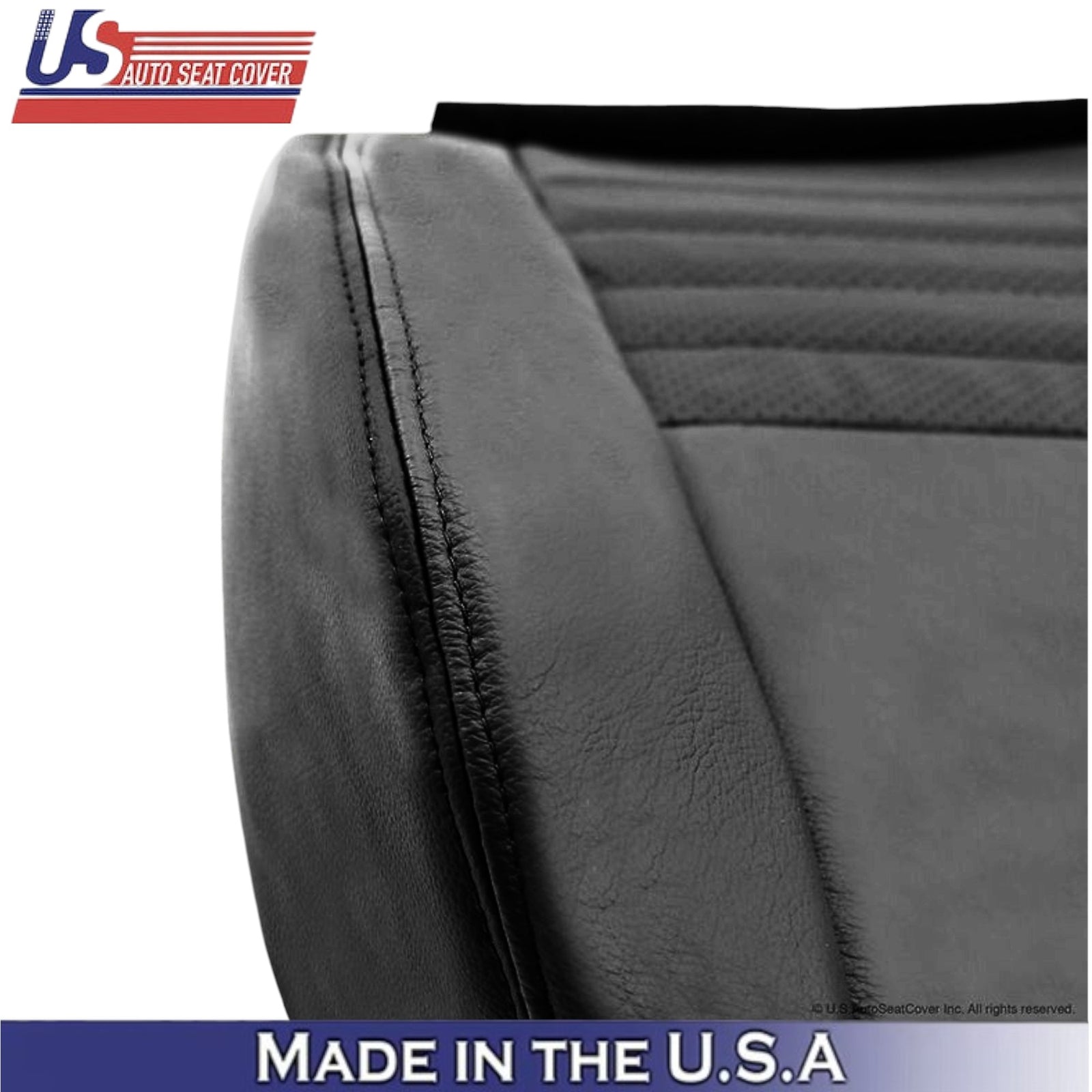 1999-2004 For Ford Mustang GT Leather Passenger Side Seat Covers Dark Charcoal