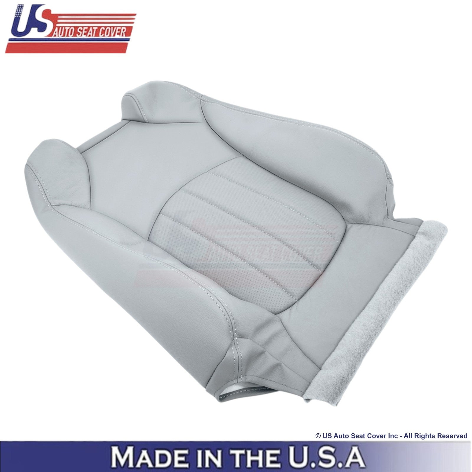2013-2017 Fits Chevy Traverse Leather Perf. Front Seat Covers Light Titanium