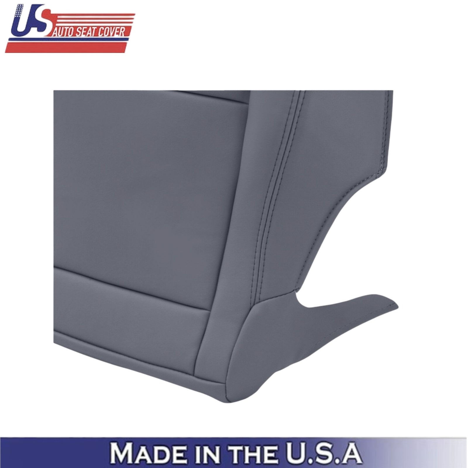 1990-1997 For Toyota Land Cruiser Leather Front Bottom Seat Covers Bluish Gray