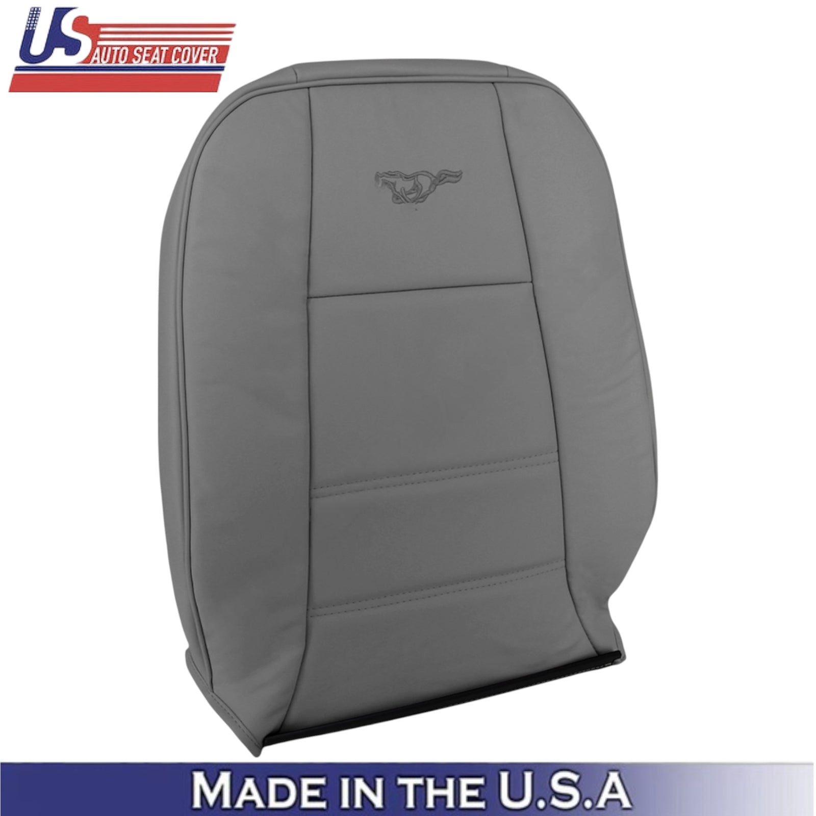1999-2004 For Ford Mustang V6 Leatherette Front Seat Covers Medium Graphite Gray