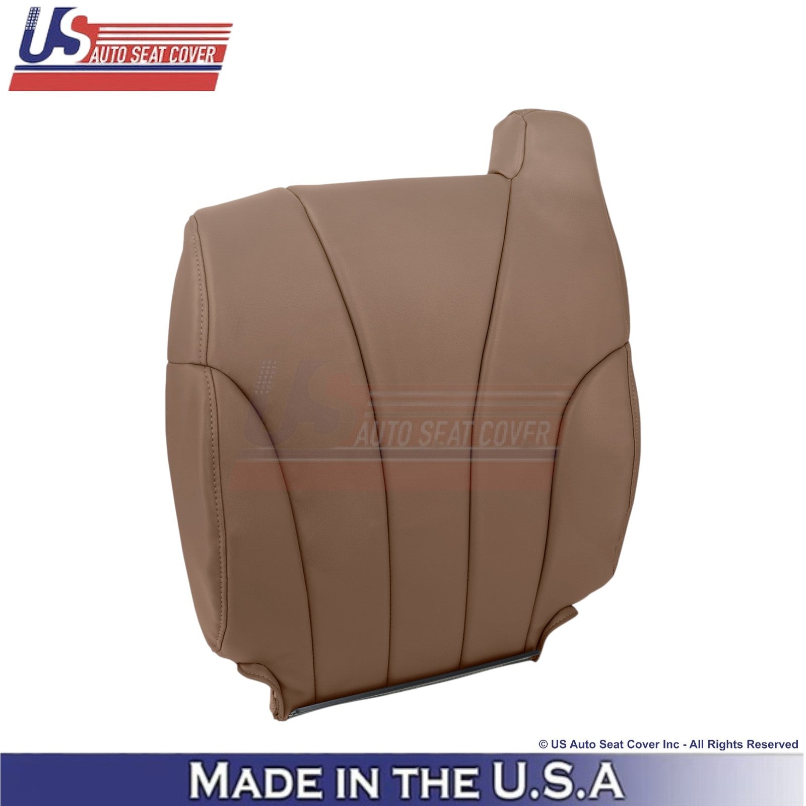 1999-2000 For Chevy Silverado W/T Leather Front Top Covers Medium Dark Oak