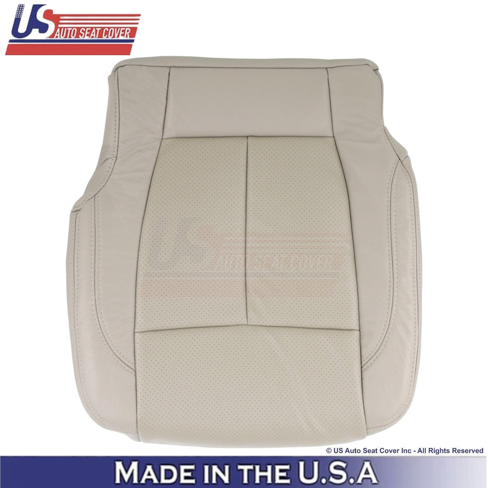 2018-2021 For Ford Expedition XLT Leather Perf Front Bottom Covers Gray