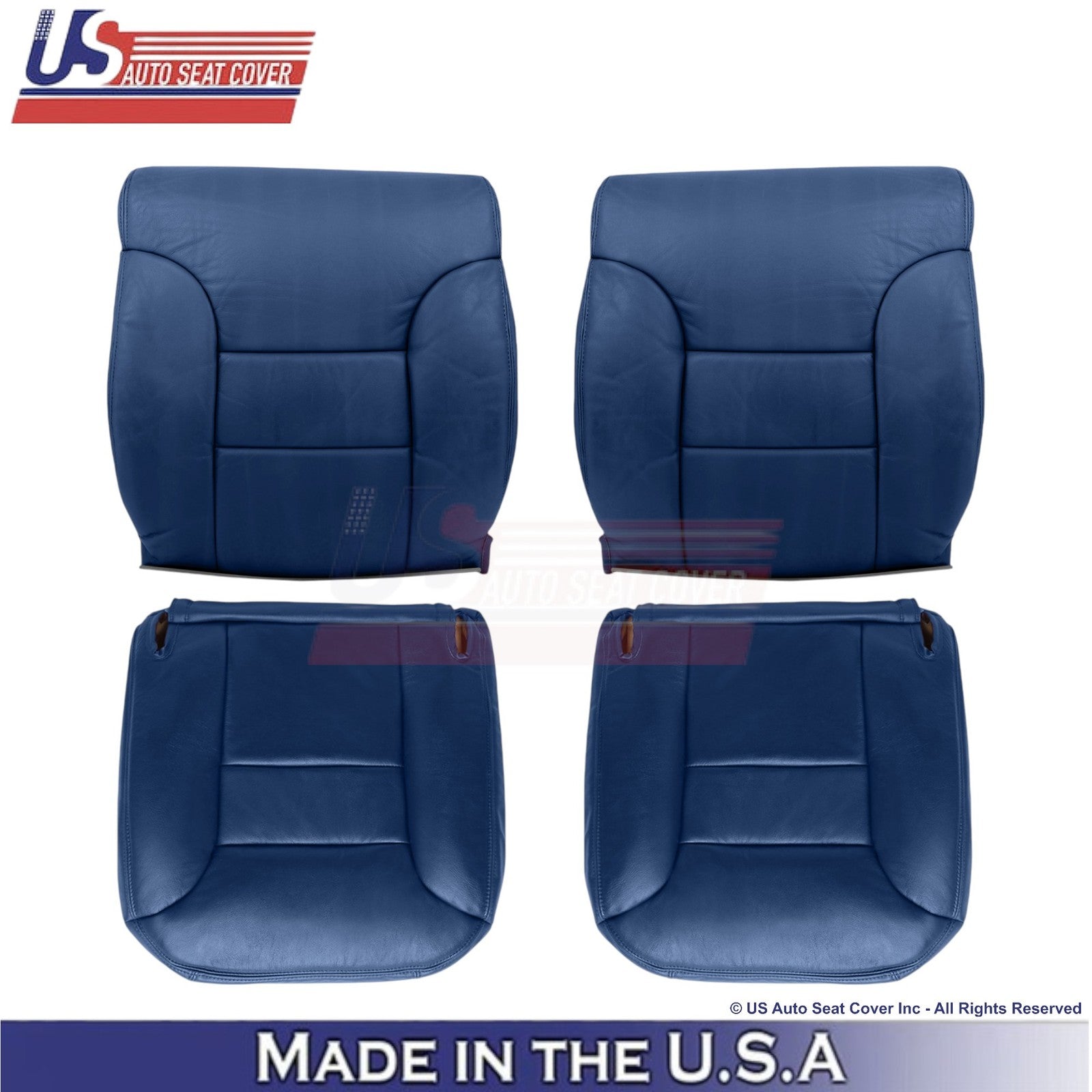 1995-1999 For Chevy Suburban Leatherette Front Replacement Covers Navy Blue