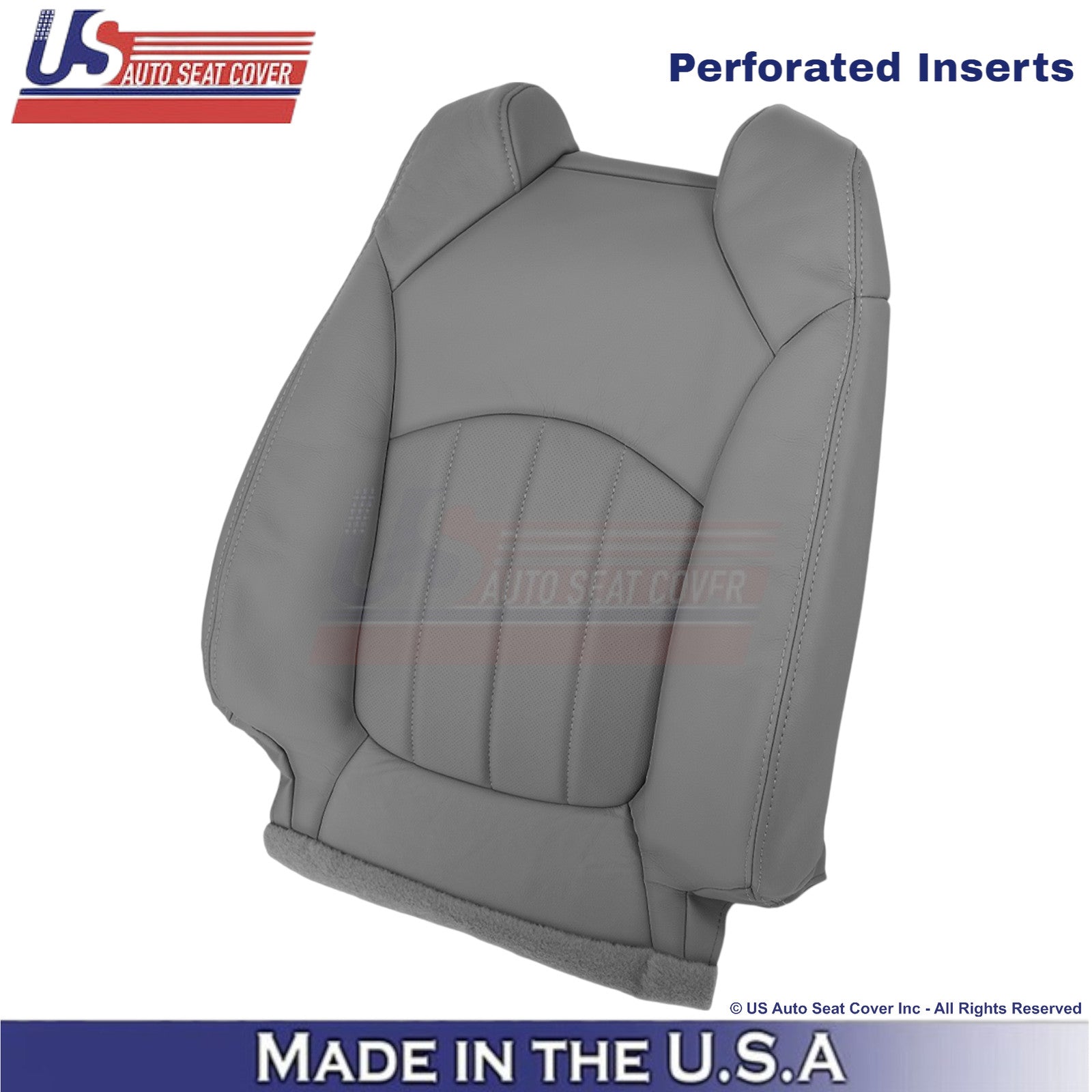 2013-2017 For Buick Enclave Leather Driver Replacement Seat Cover Light Titanium