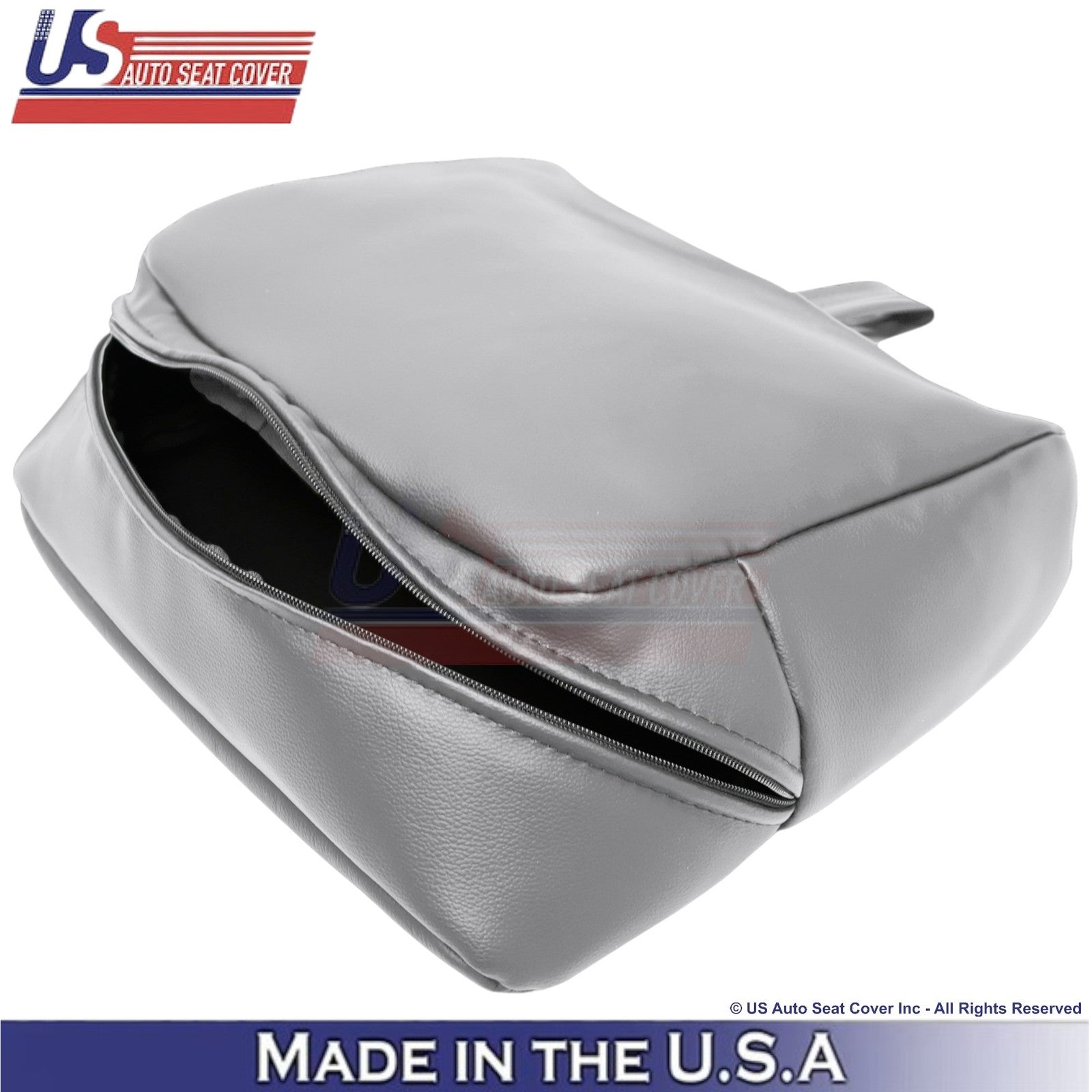 2003-2007 For Ford F250 F350 Lariat Leather Perf Rear Bench Seat Covers Gray