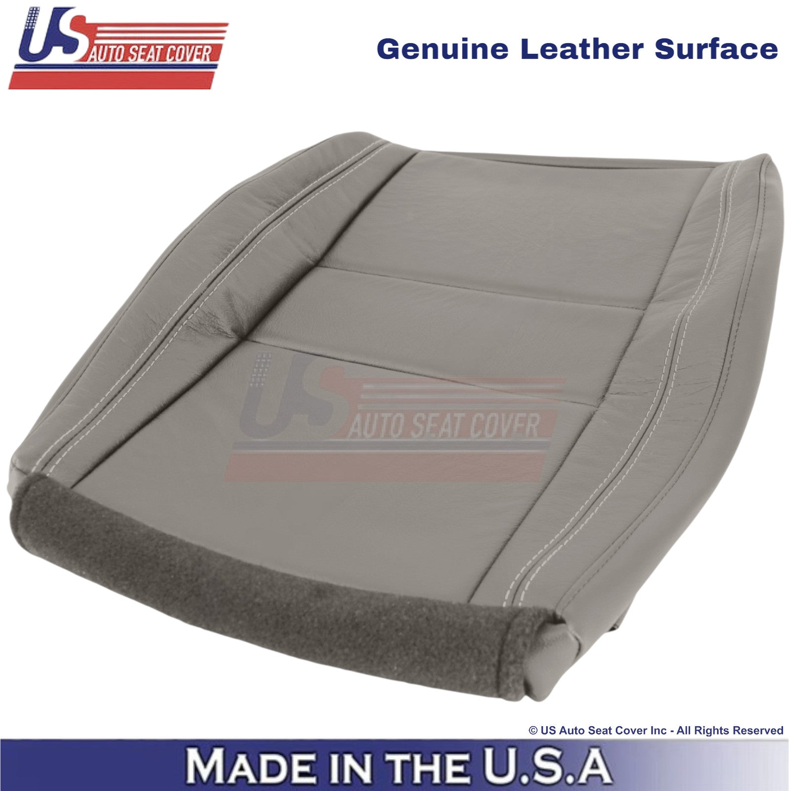 2011-2013 For Dodge Durango Genuine Leather Front Bottom Covers Medium Graystone
