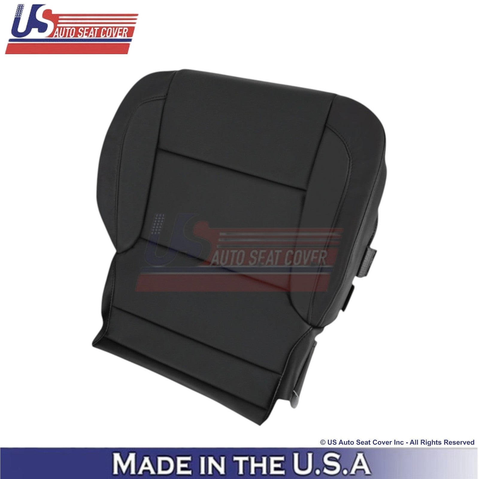 2014-2019 For Chevy Silverado 1500 LT Genuine Leather Passenger Covers Black