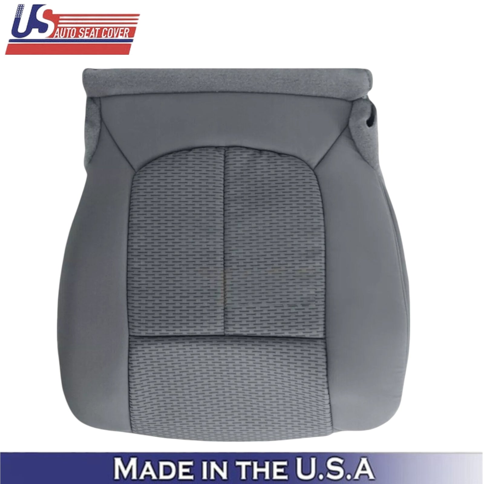 2011-2016 For Ford F250 F350 XLT Cloth Front Driver Bottom Seat Cover Steel Gray