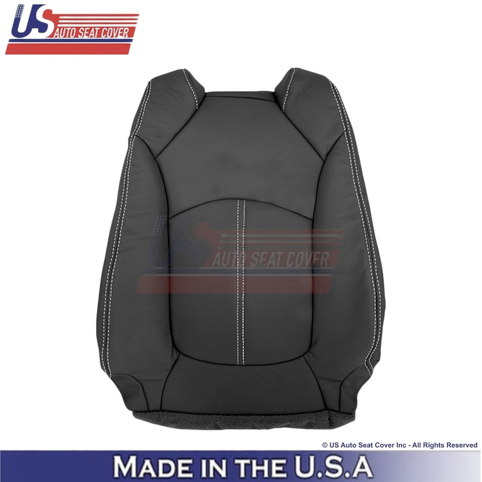 2013-2017 Fits Chevy Traverse Genuine Leather Passenger Top Seat Cover Ebony